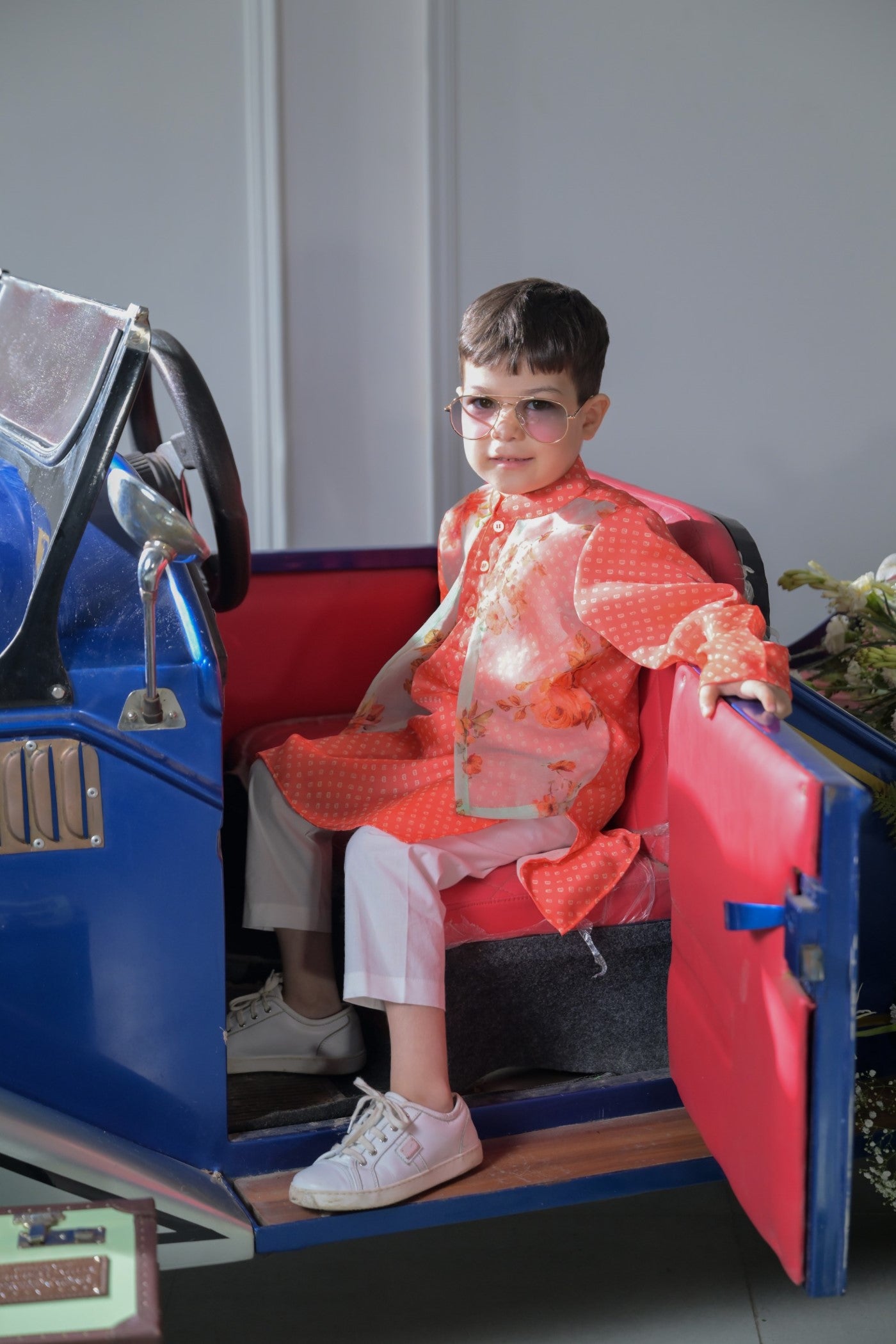 Orange and Mint Organza- Boys