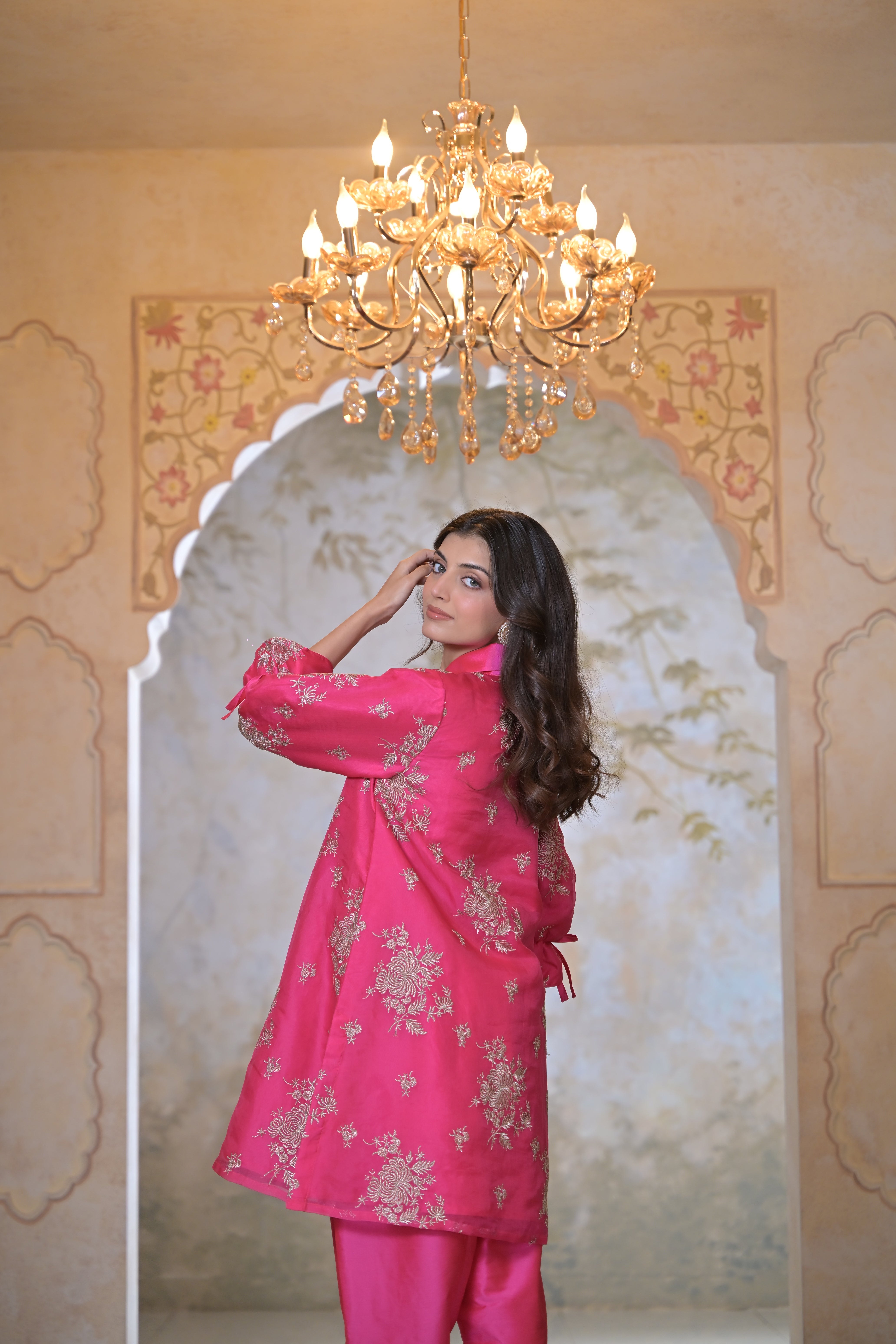 Rani Pink Kurta Set for Women