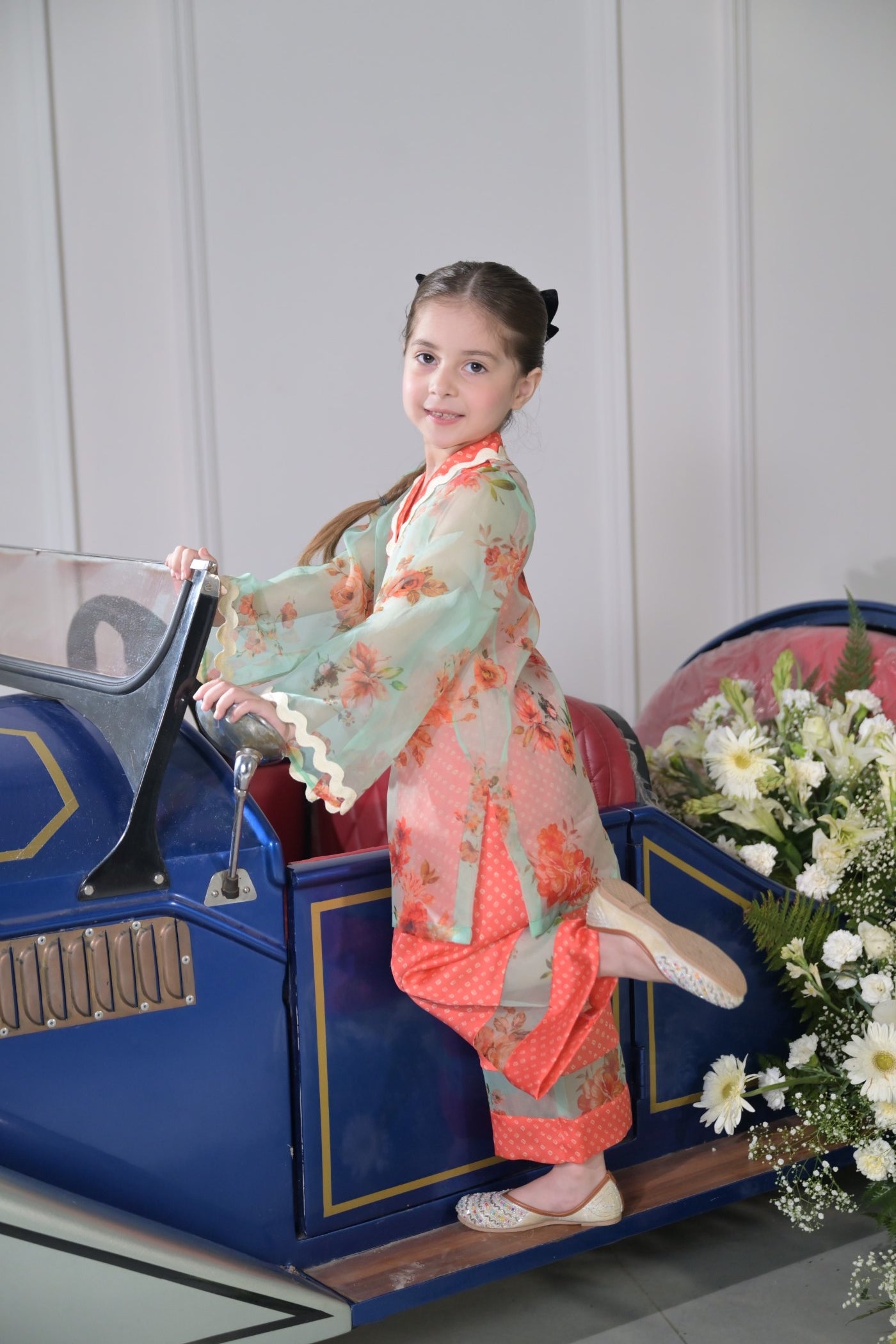 Orange and Mint Organza-Girls
