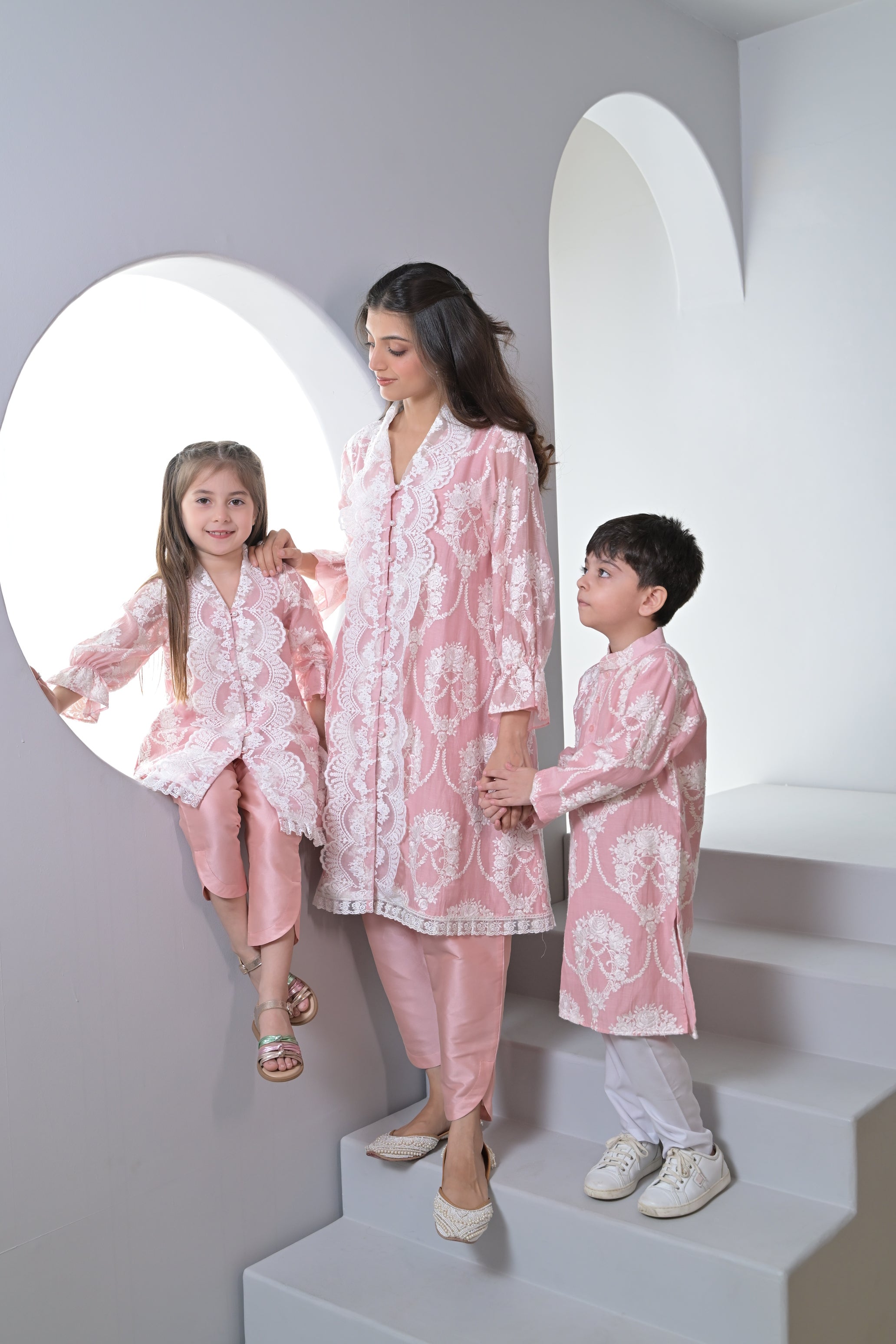 Blush Royalty Kurta Set For Girl