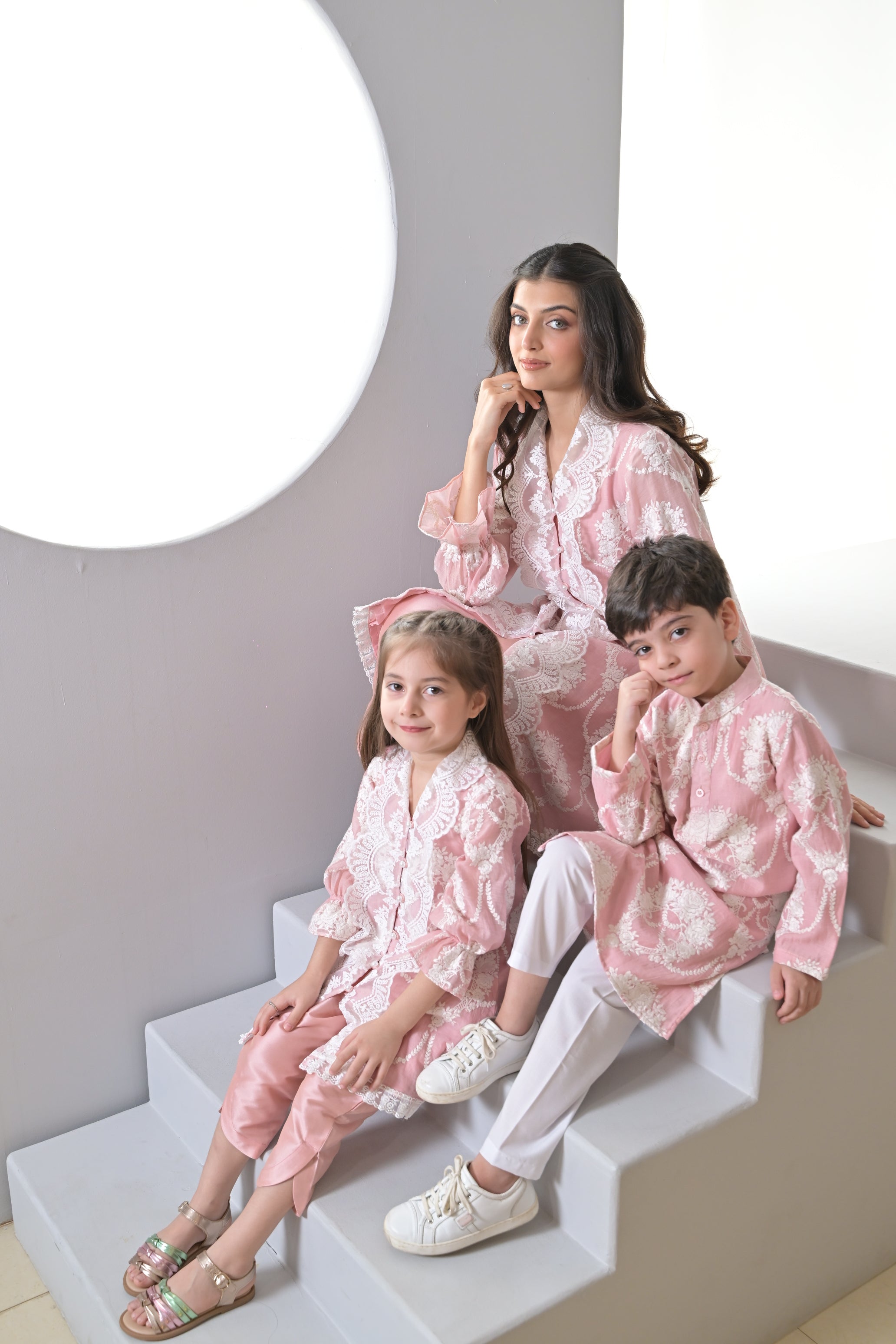 Blush Royalty Kurta Set For Girl