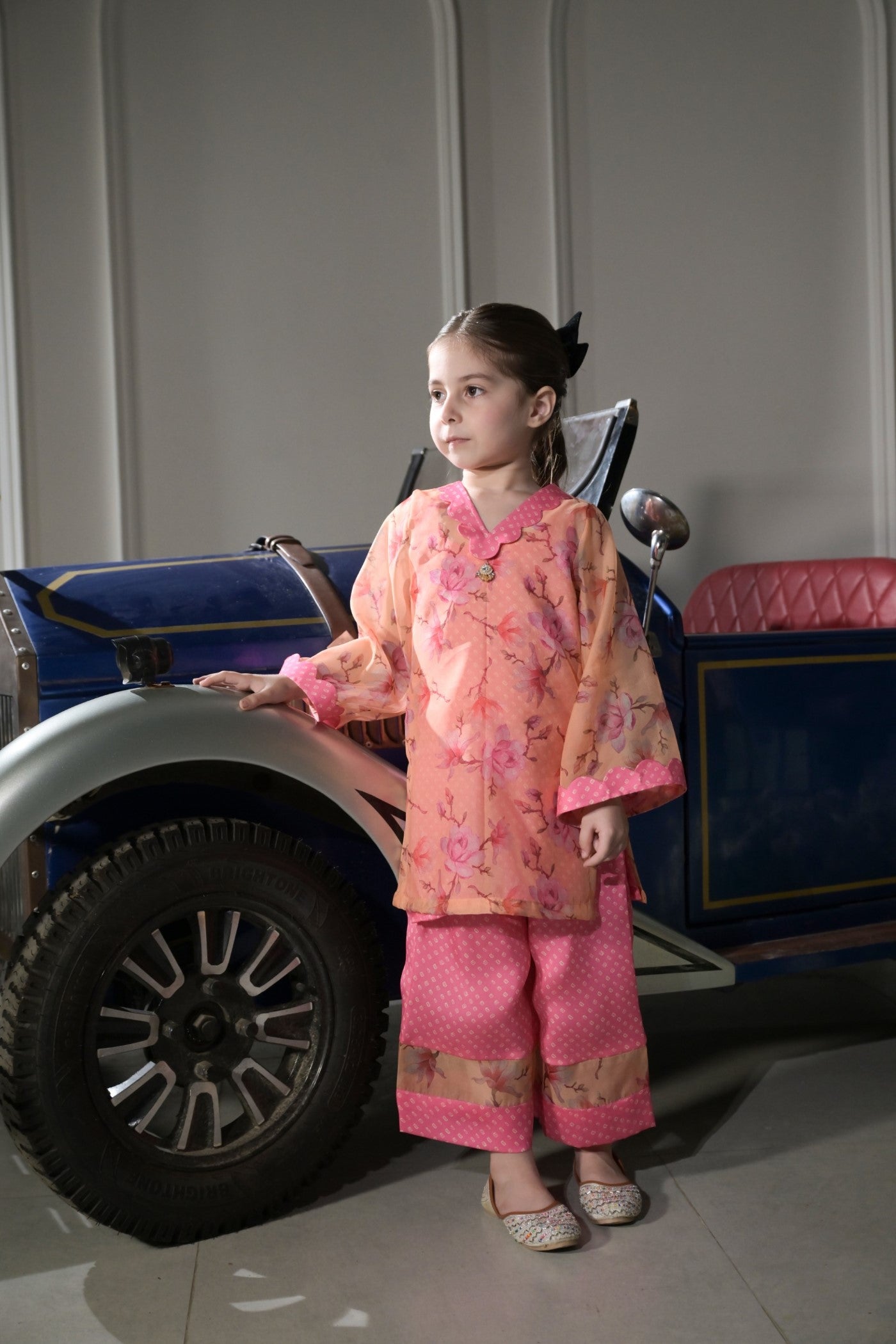 Peachy Pink Organza-Girls