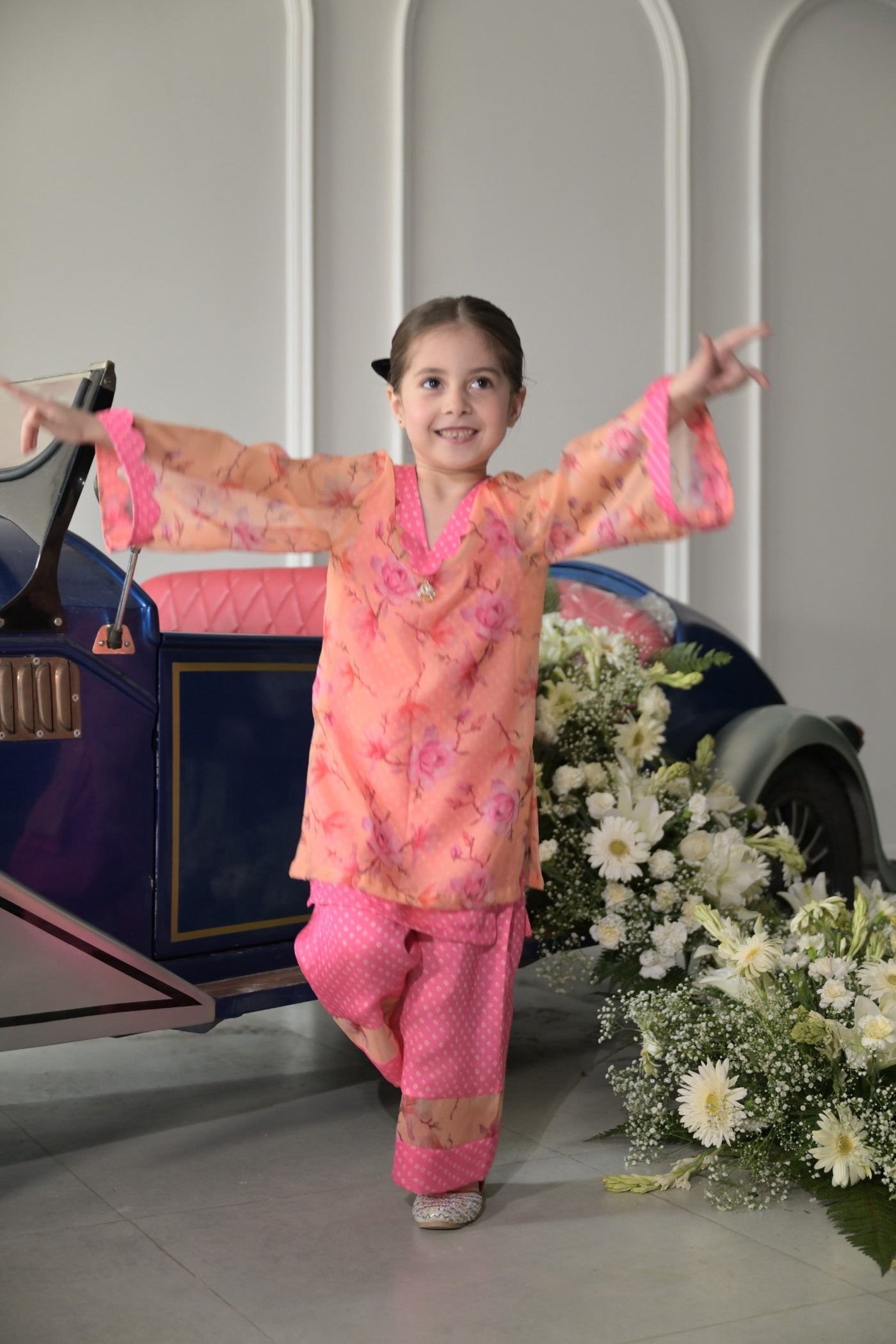 Peachy Pink Organza-Girls