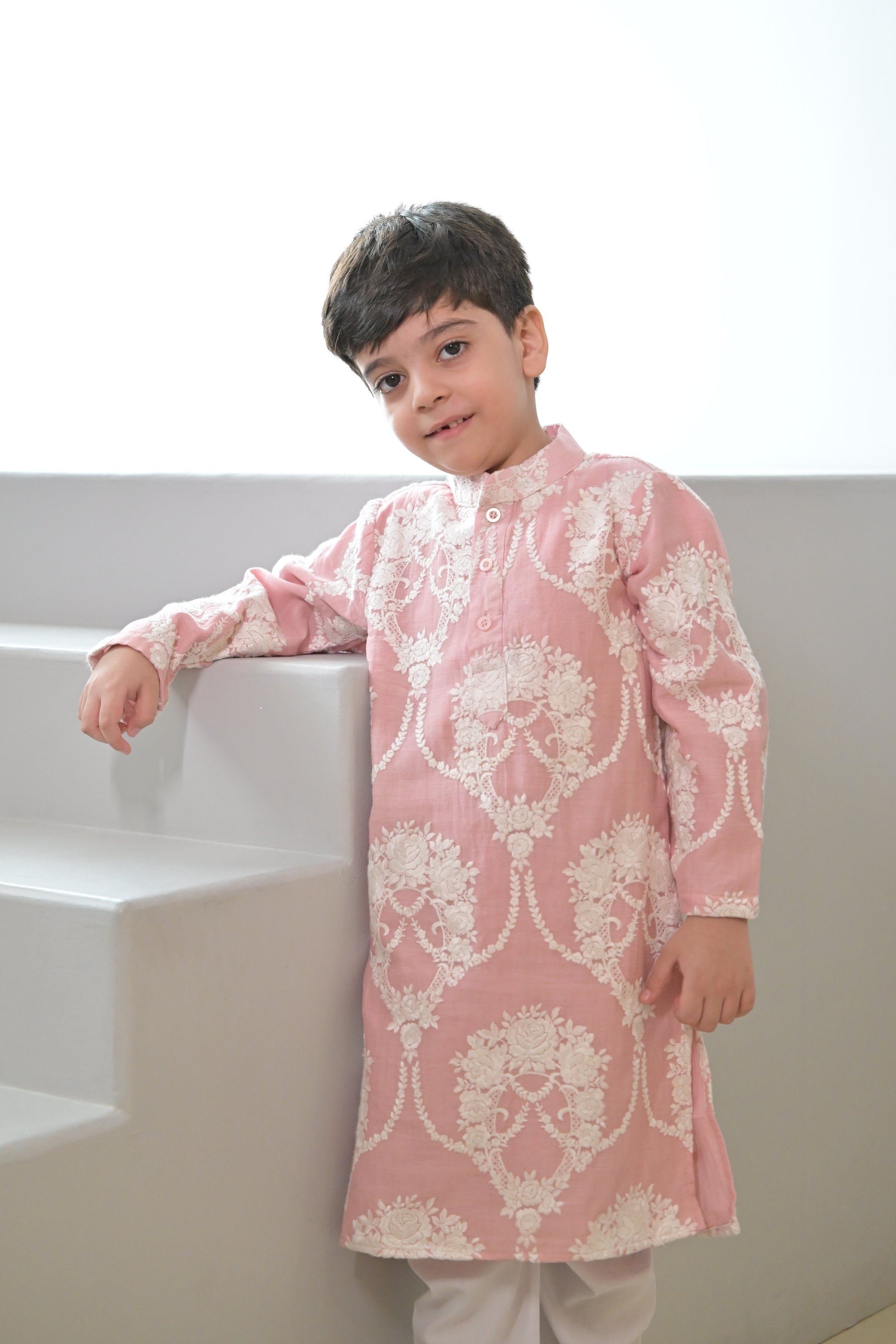 Blush Royalty Kurta Set For Boy