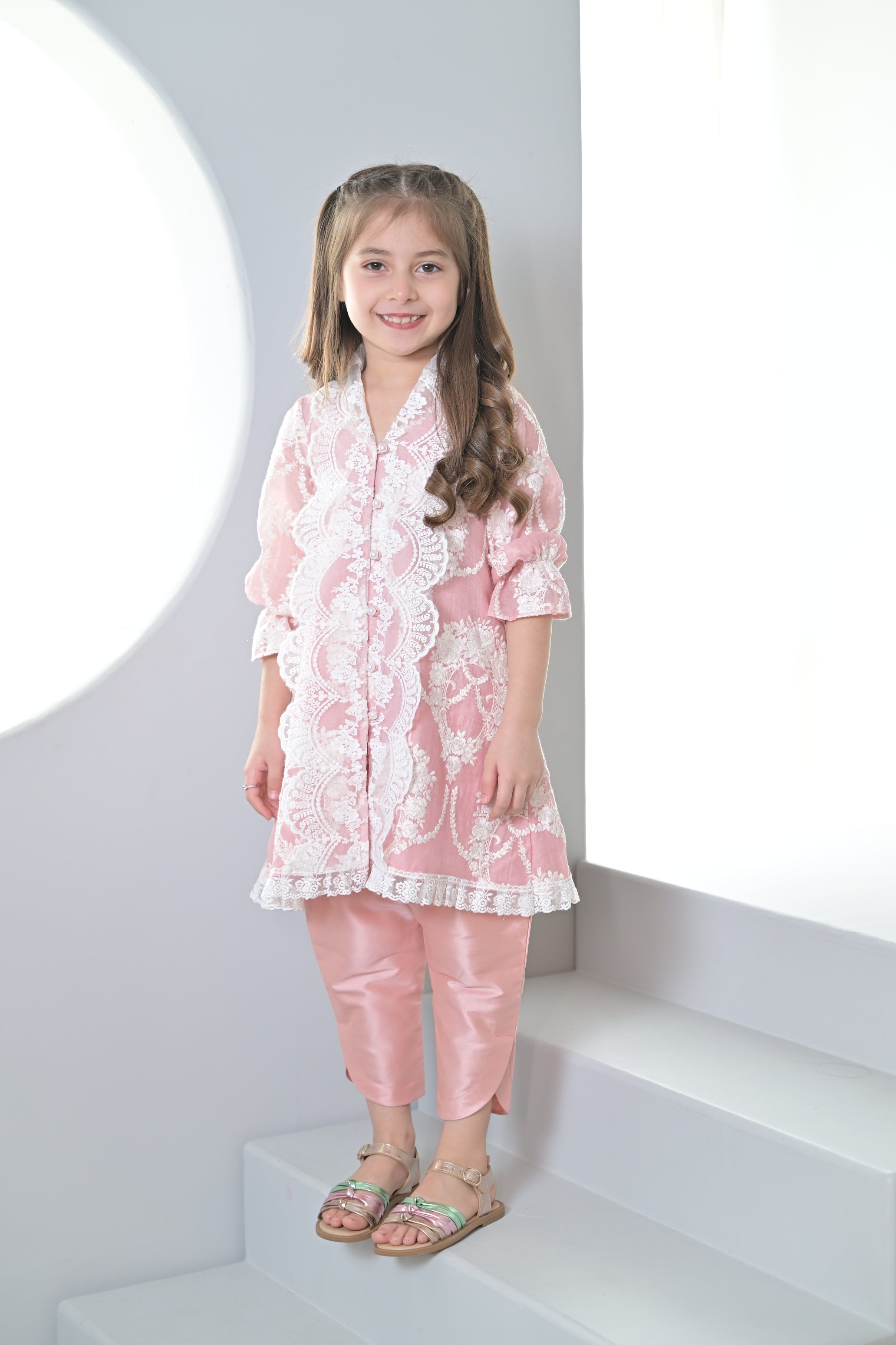 Blush Royalty Kurta Set For Girl