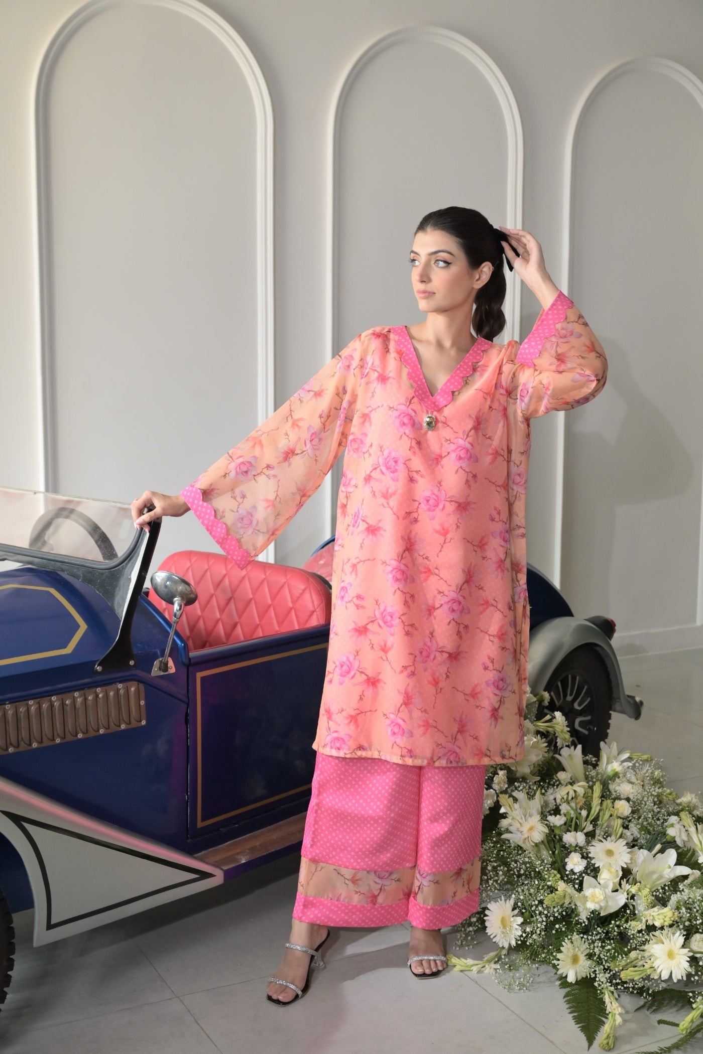 Peachy Pink Organza-Women