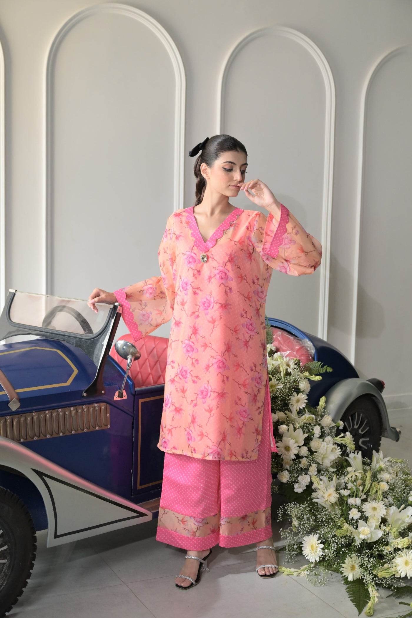 Peachy Pink Organza-Women