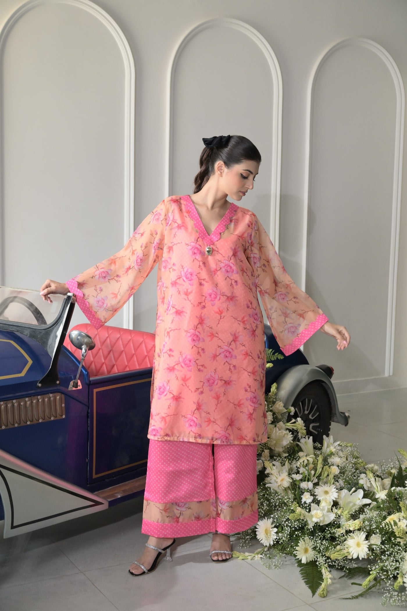 Peachy Pink Organza-Women