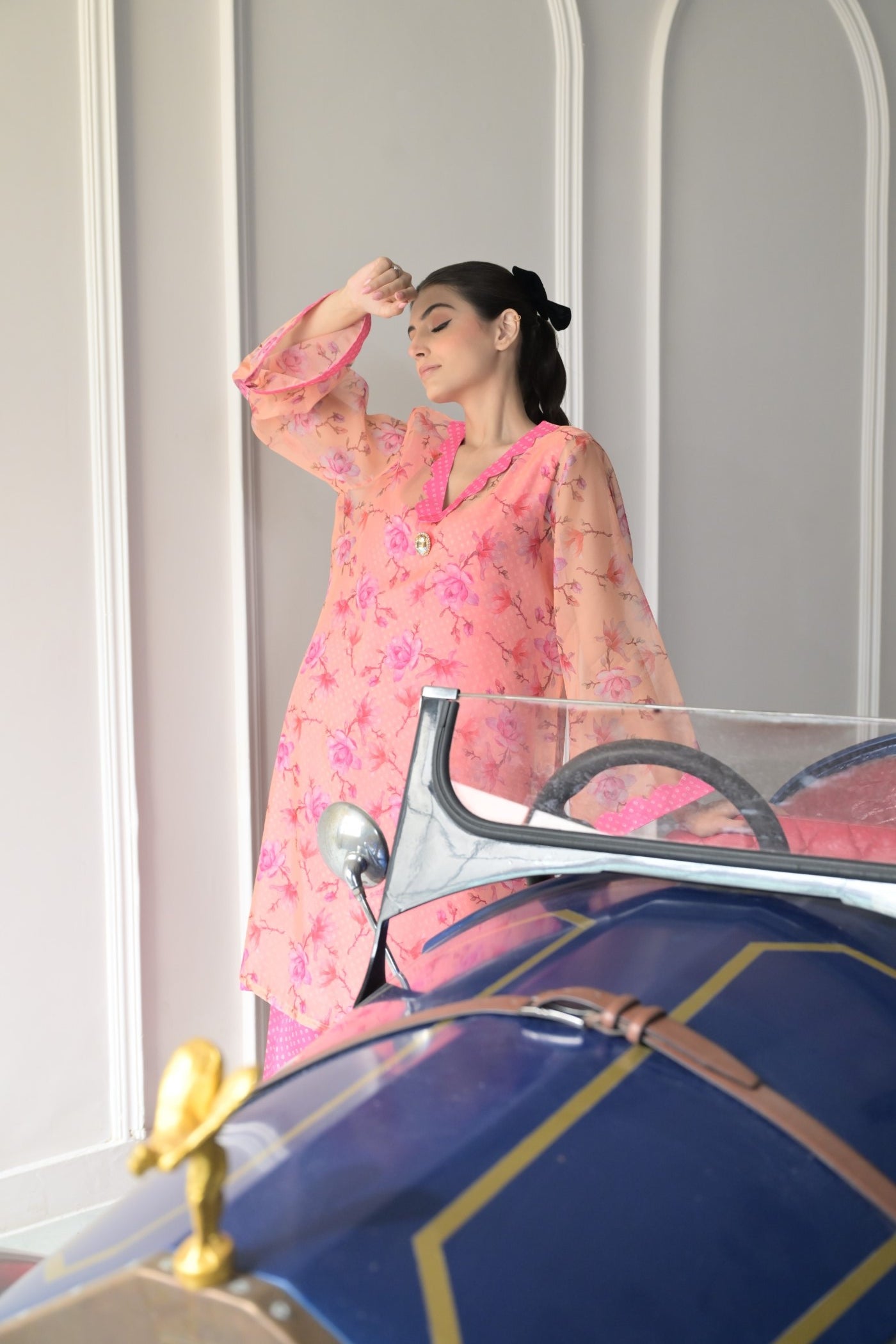 Peachy Pink Organza-Women