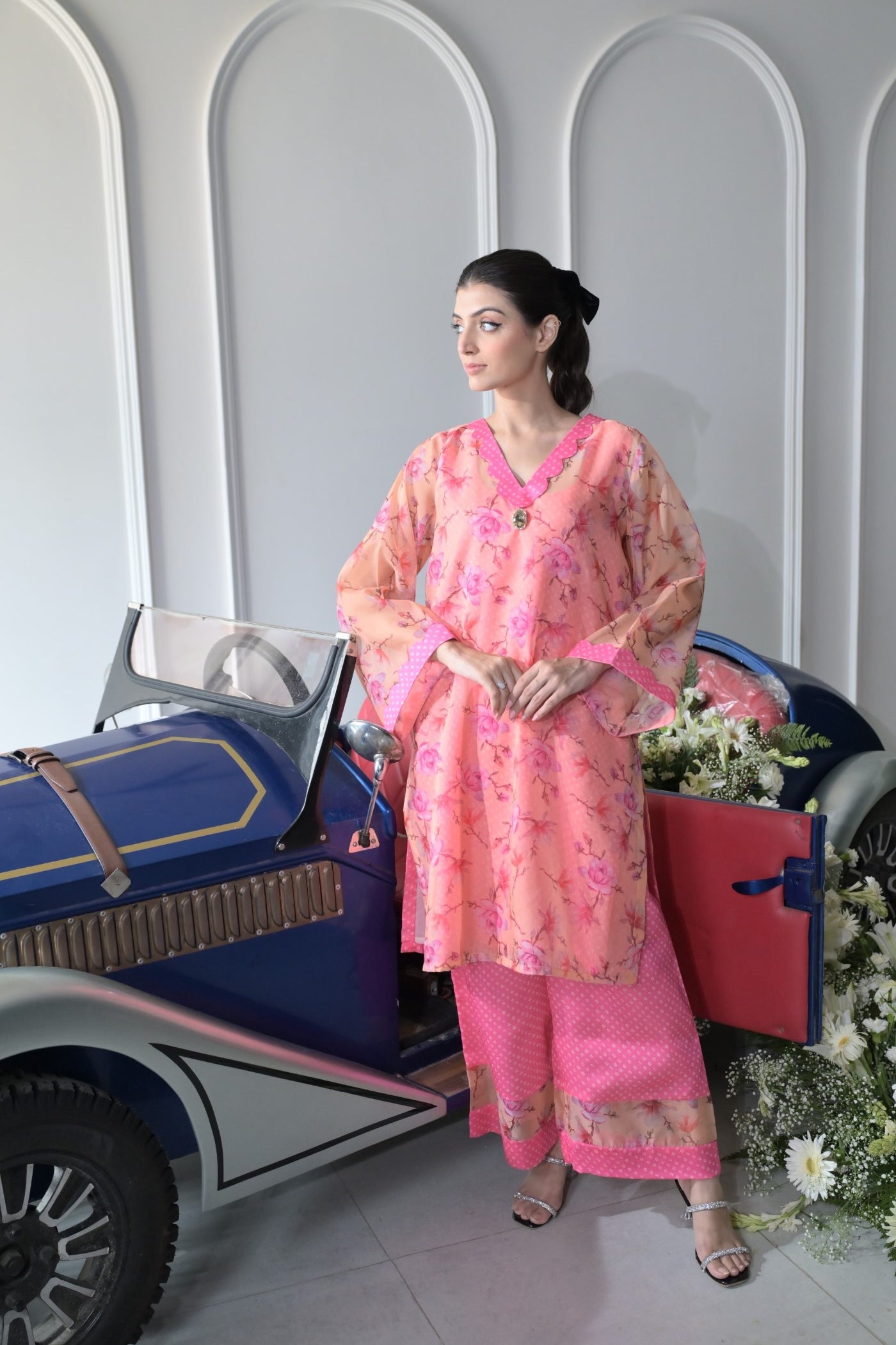 Peachy Pink Organza-Women