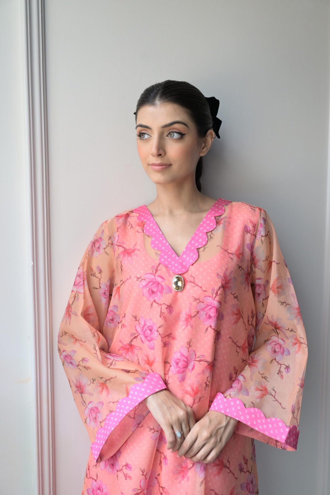 Peachy Pink Organza-Women