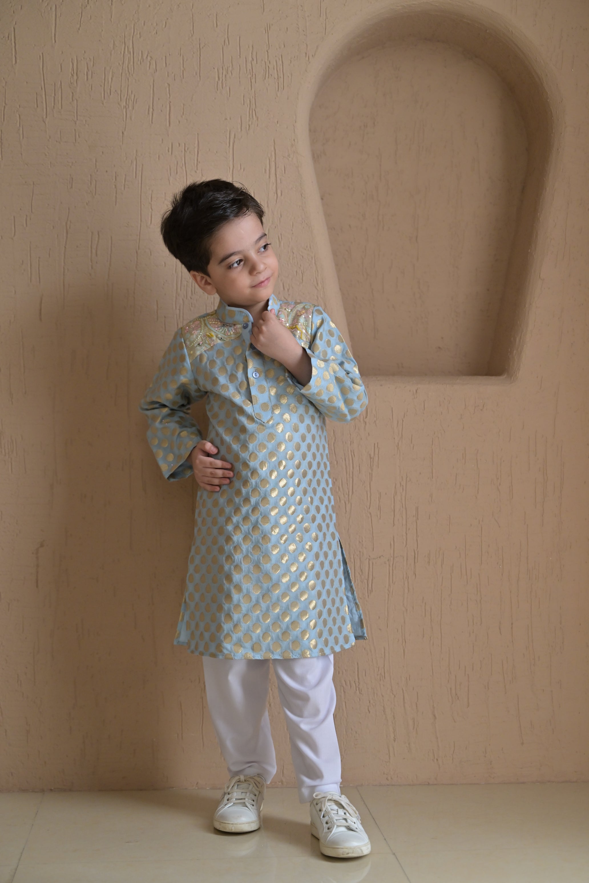 Aasmaani Rajsi Kurta Set For Boy
