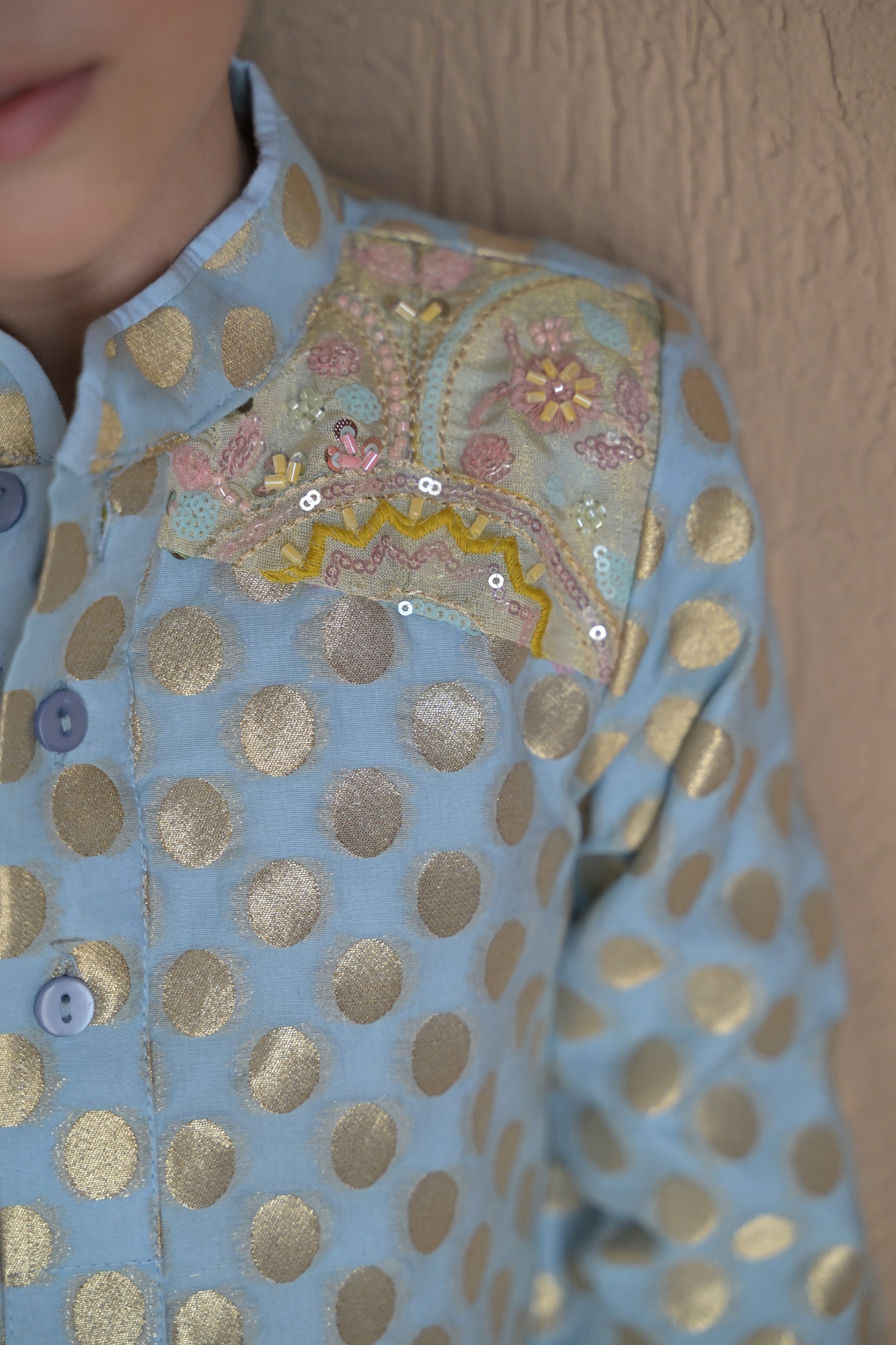 Aasmaani Rajsi Kurta Set For Boy