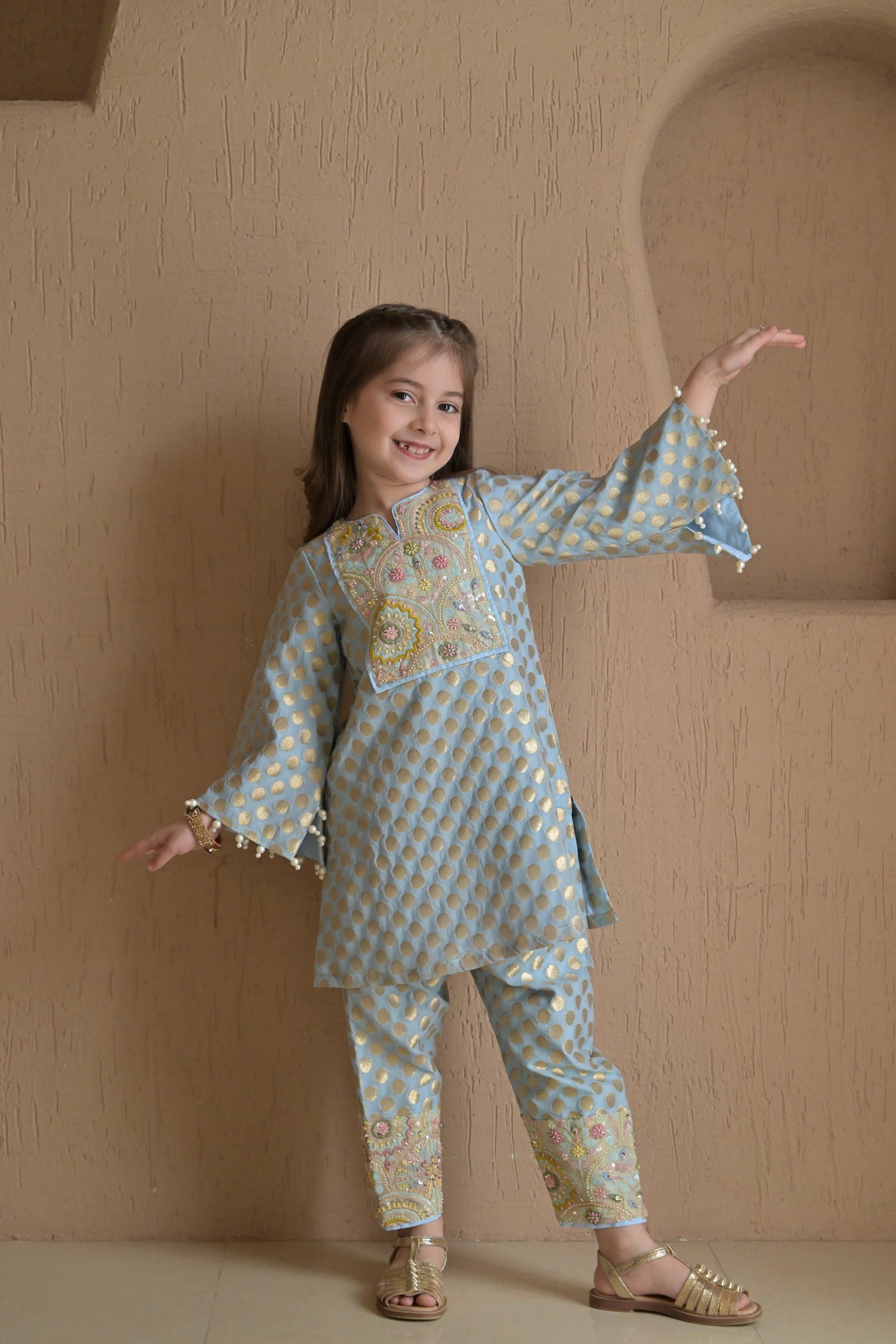Aasmaani Rajsi Kurta Set For Girl