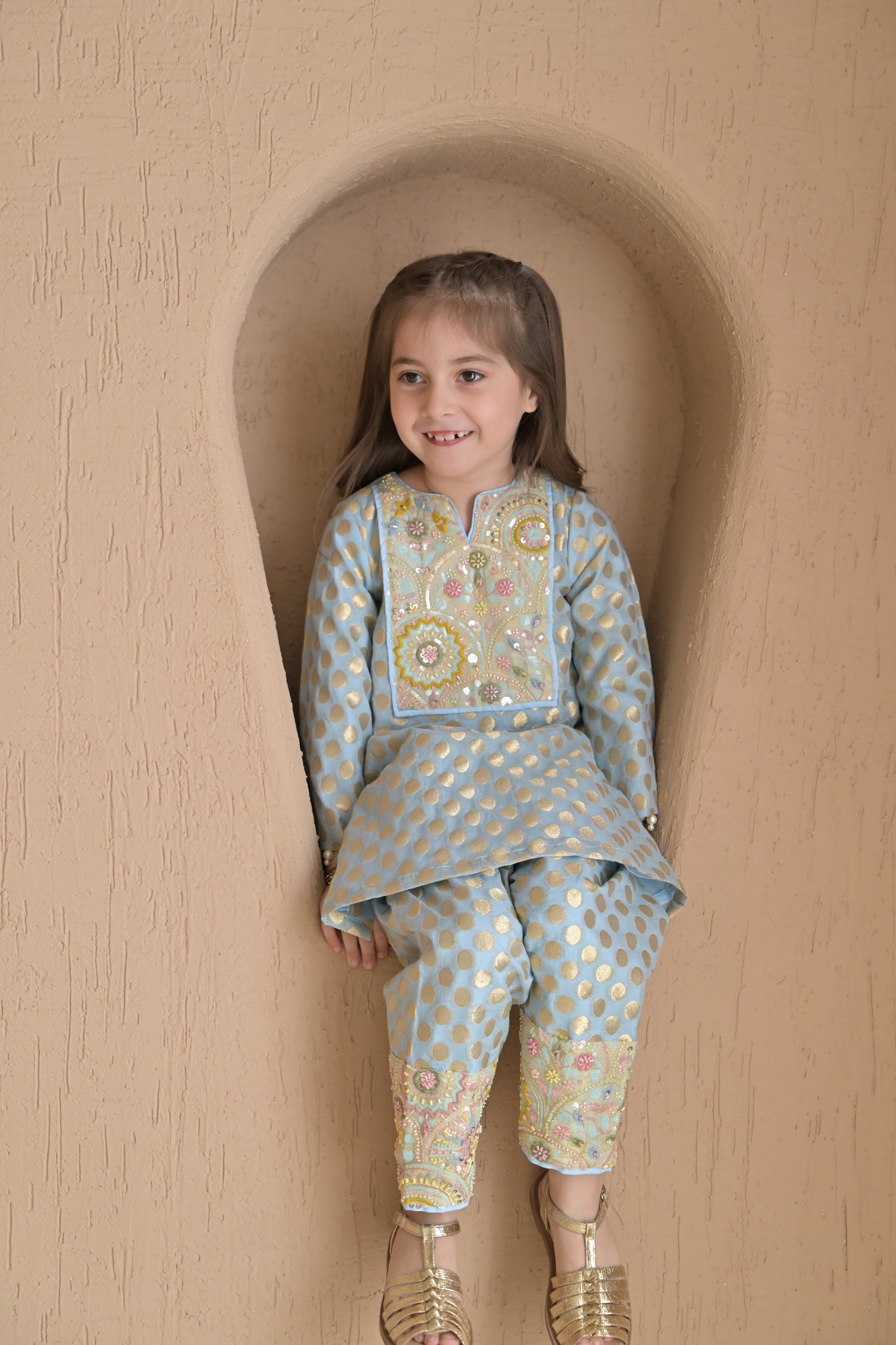 Aasmaani Rajsi Kurta Set For Girl