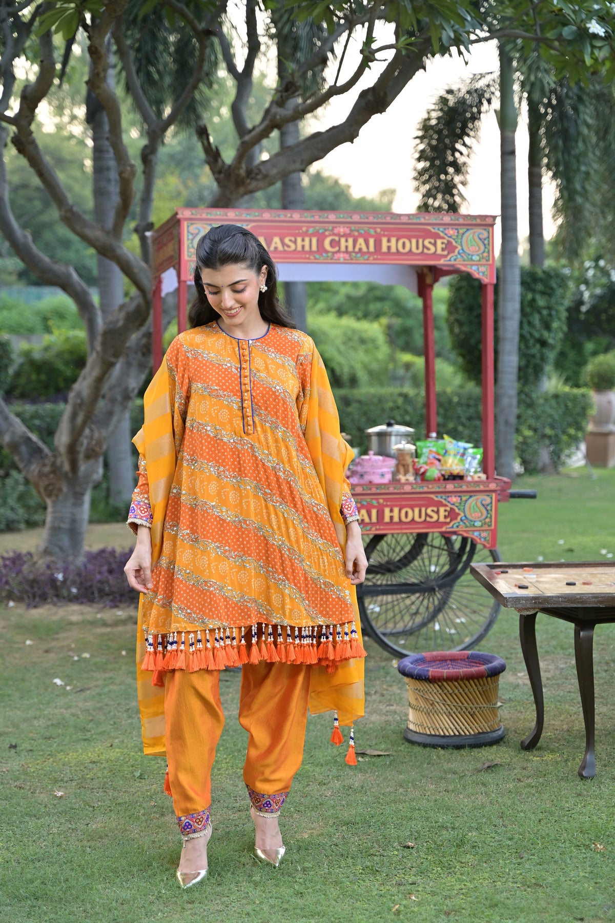 Kesar Chai Kurta Set for Women