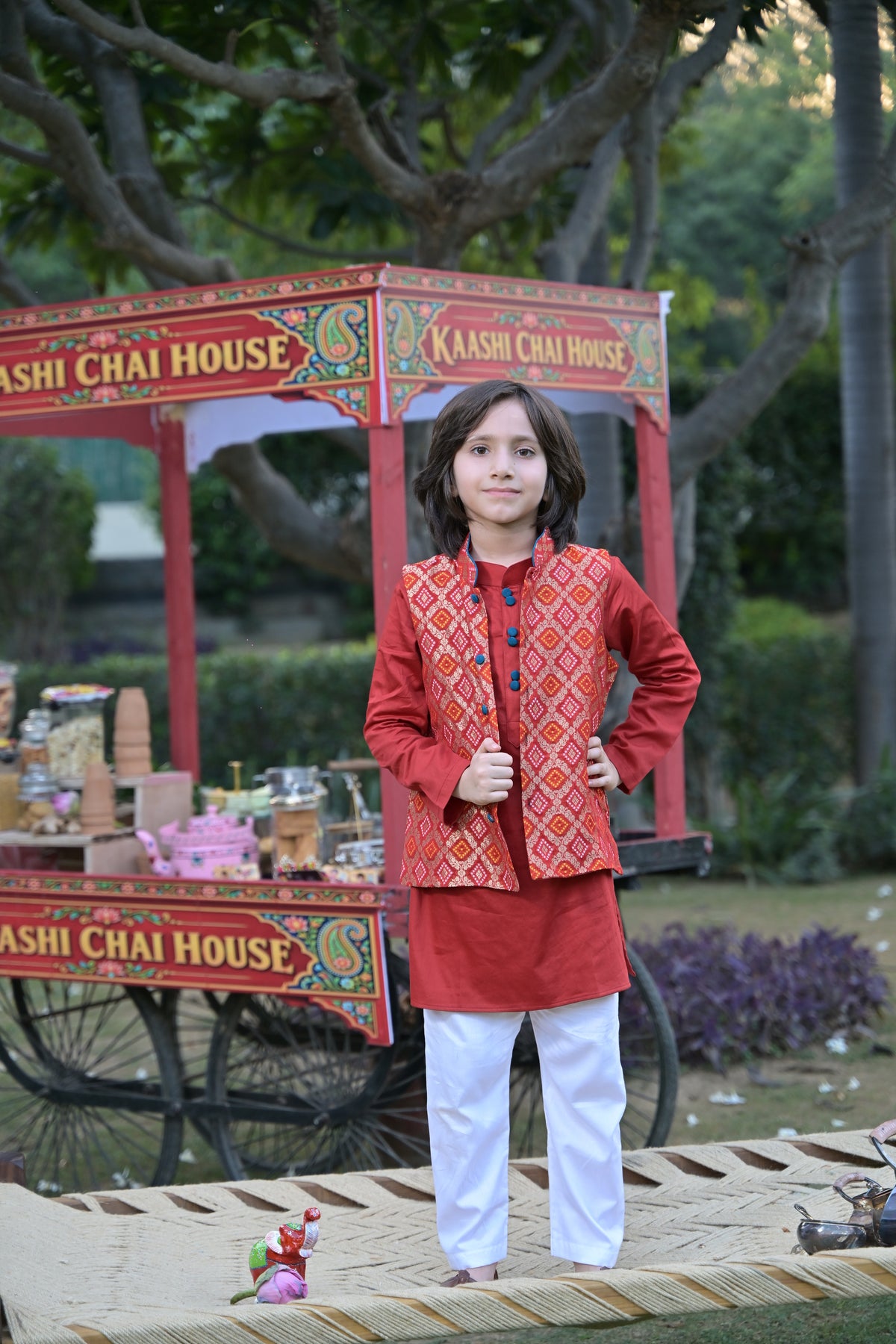 Lal Gulab Kurta Set for Boy