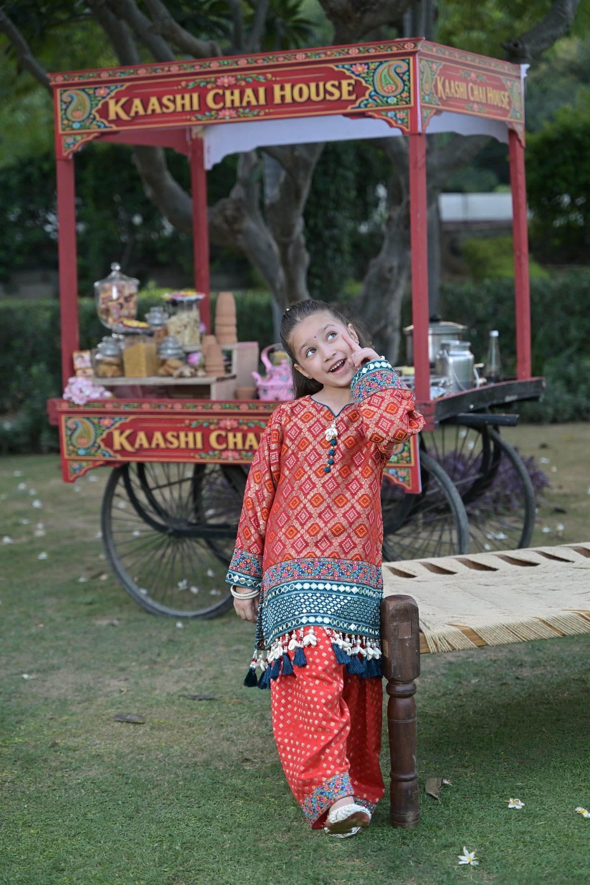 Lal Gulab Kurta Set for Girl
