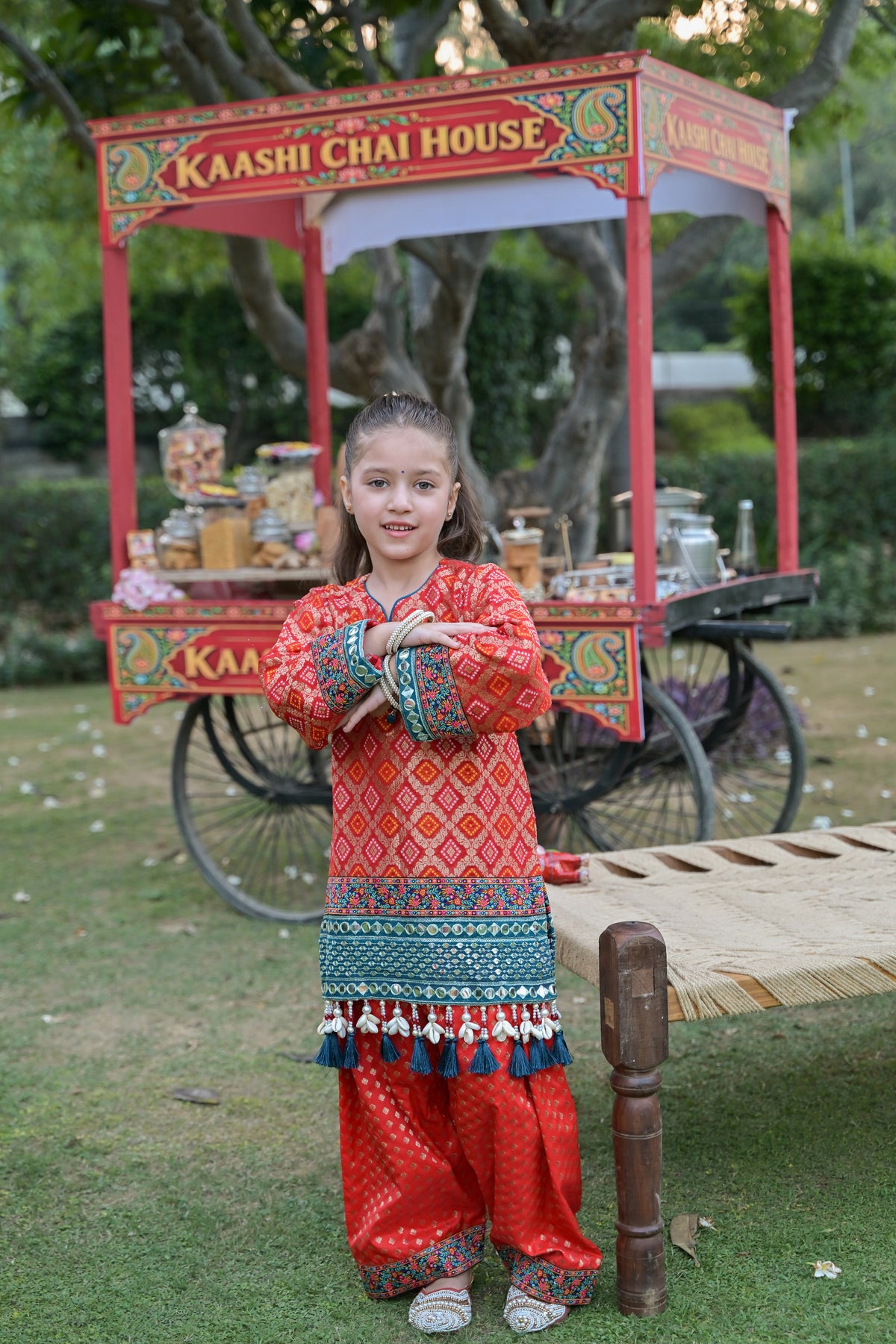 Lal Gulab Kurta Set for Girl