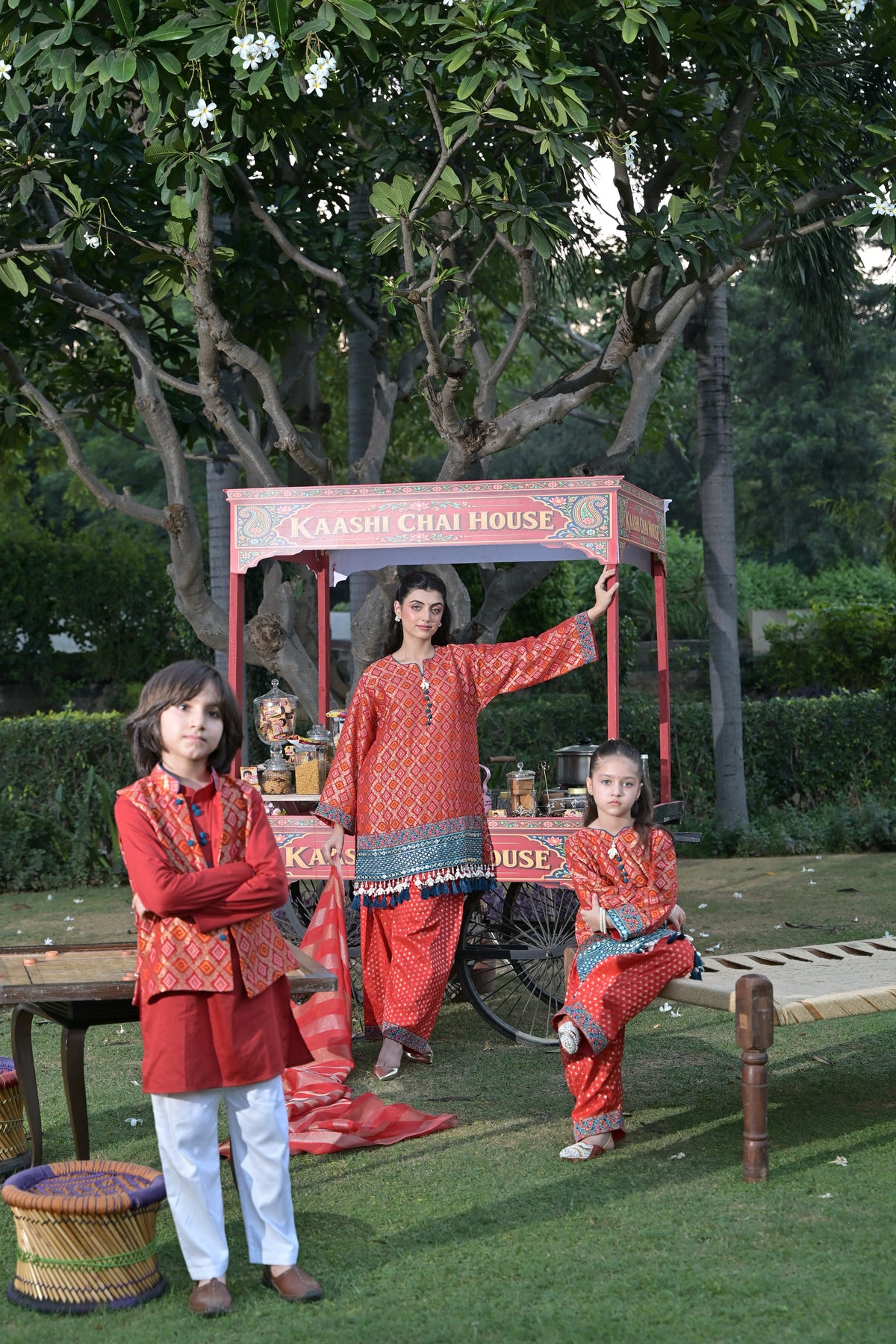 Lal Gulab Kurta Set for Girl
