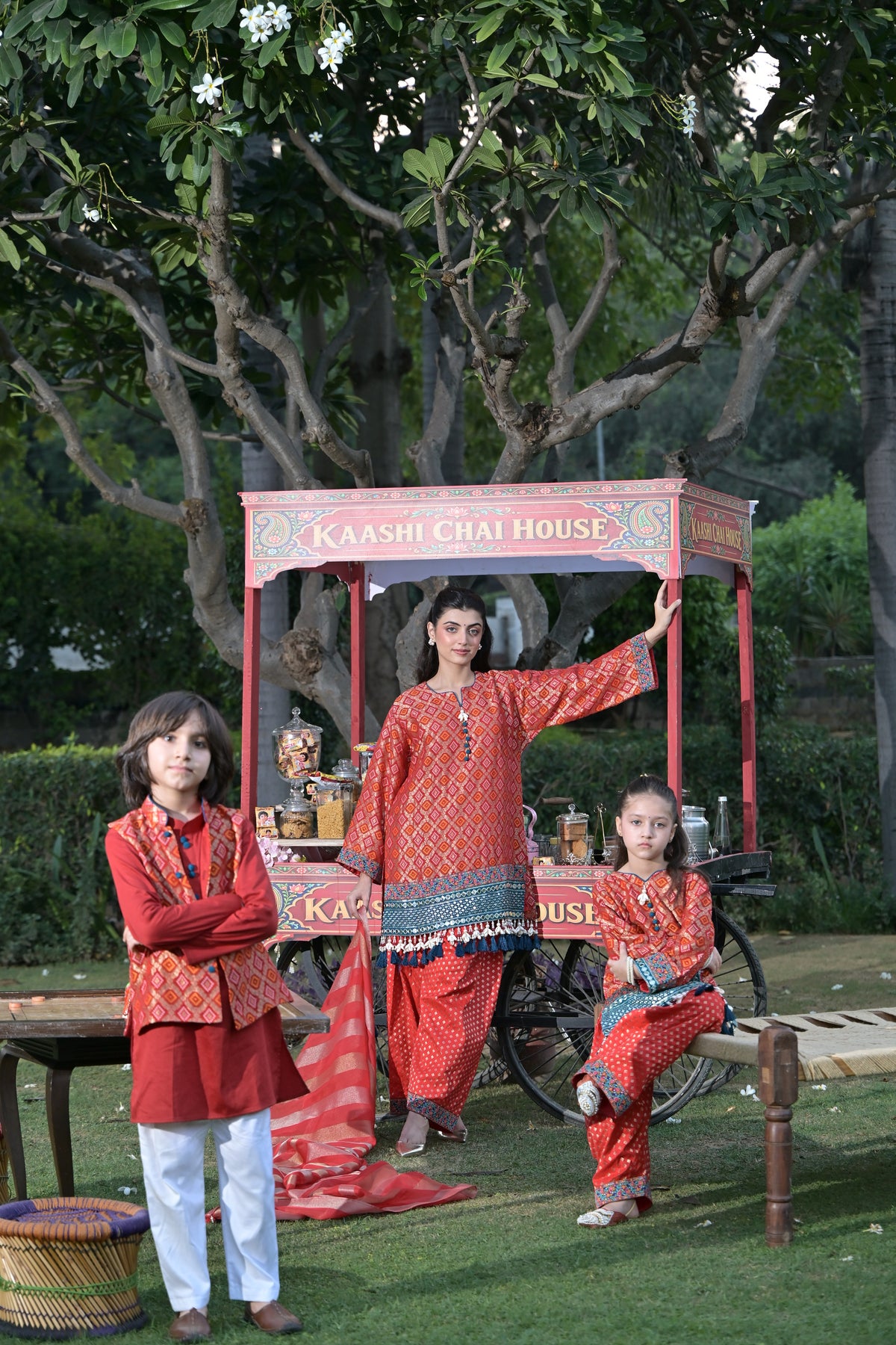 Lal Gulab Kurta Set for Girl