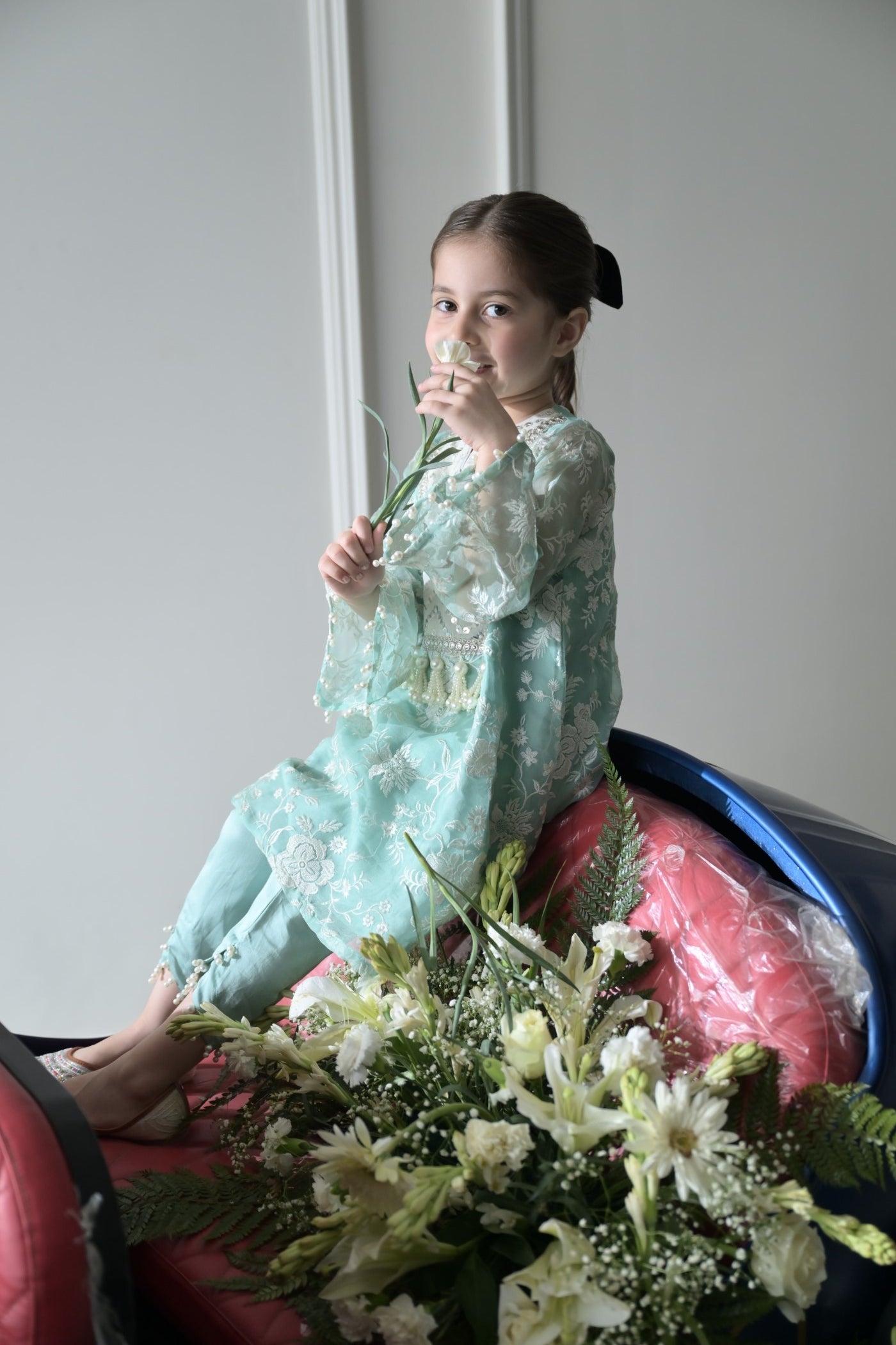 Sea Green Organza- Girls
