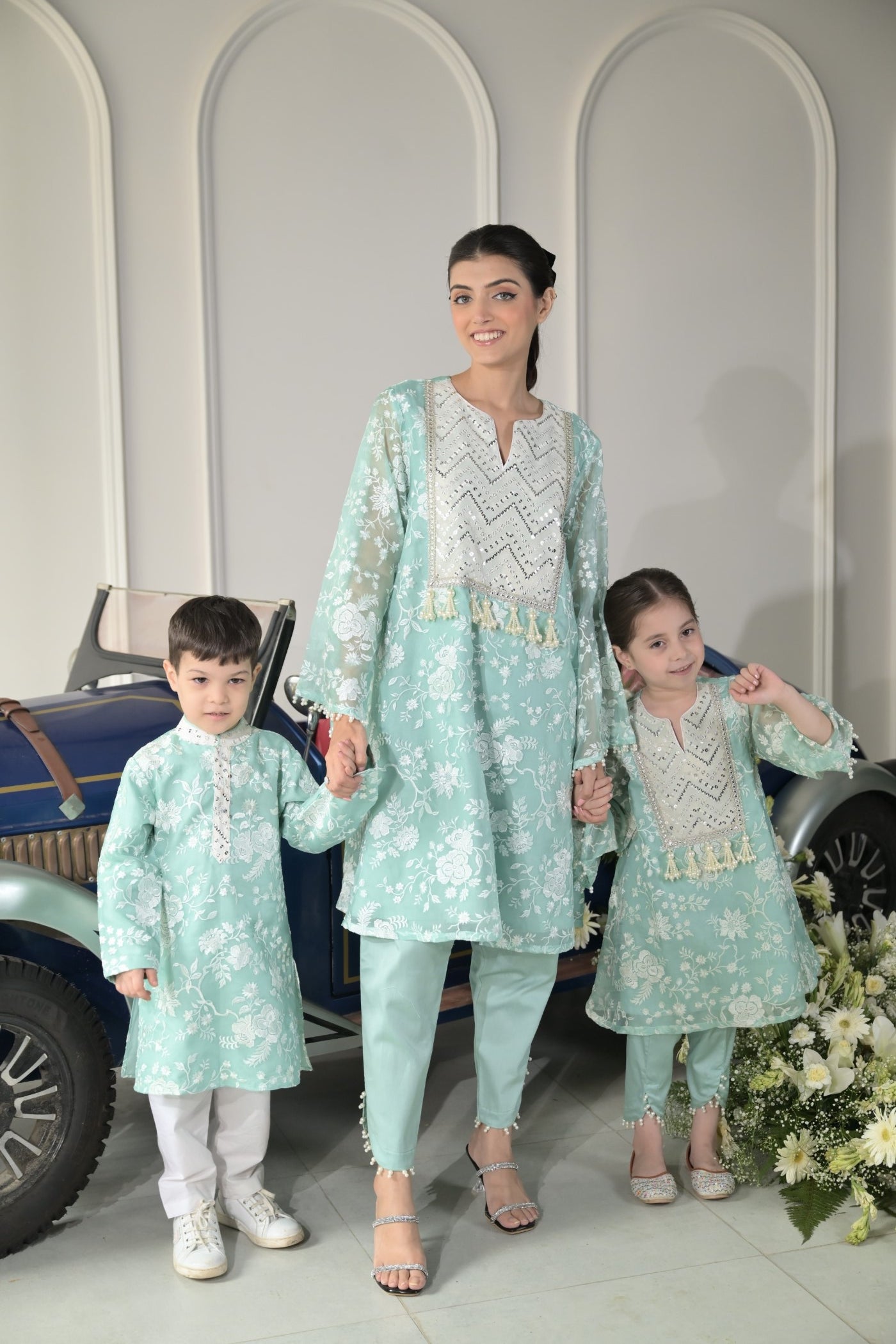 Sea Green Organza- Girls