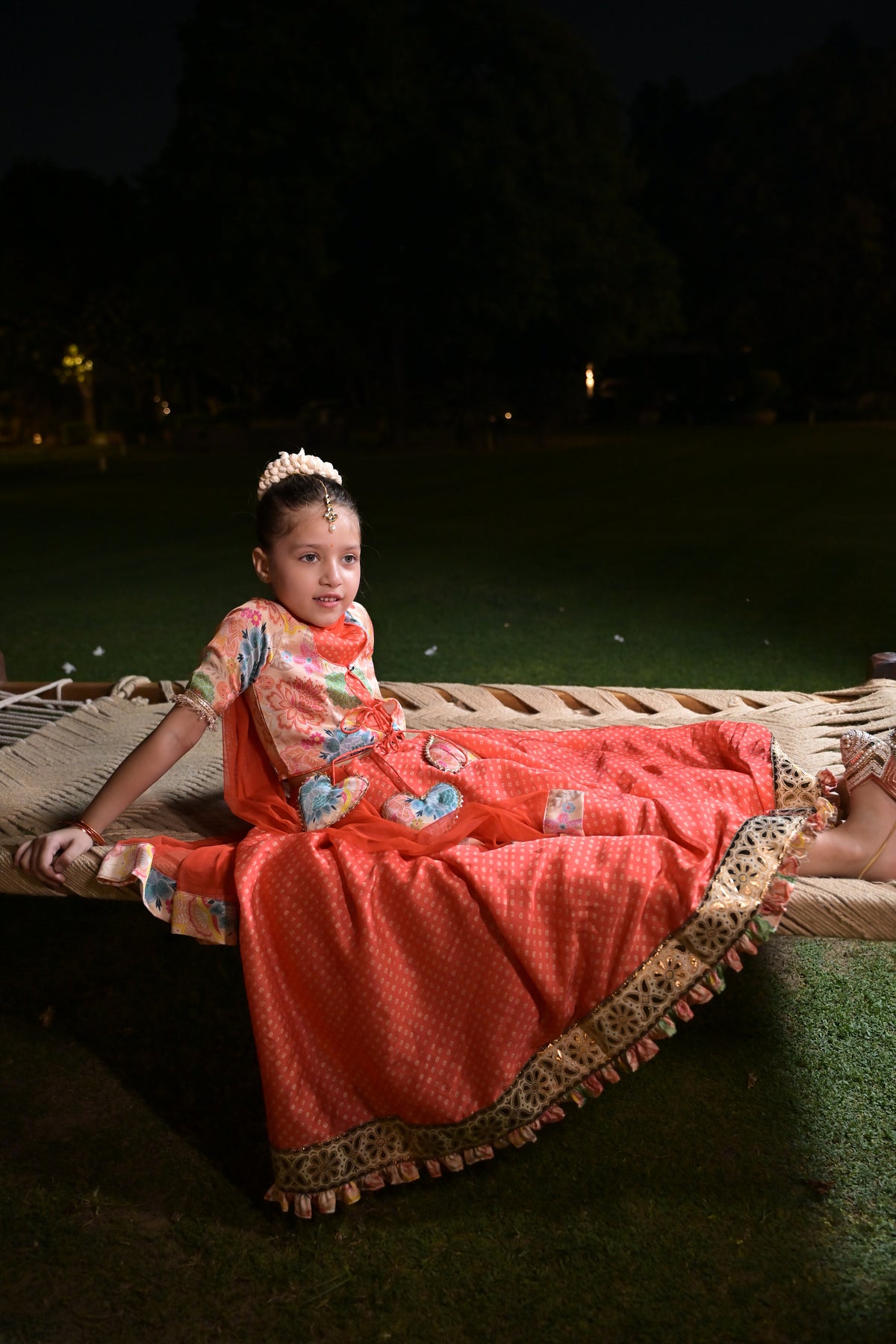Chashni Lehenga - Orange
