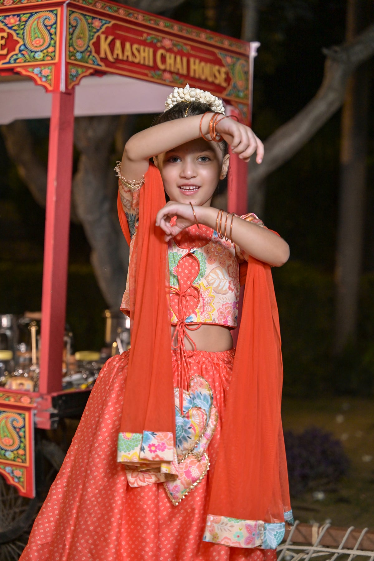 Chashni Lehenga - Orange