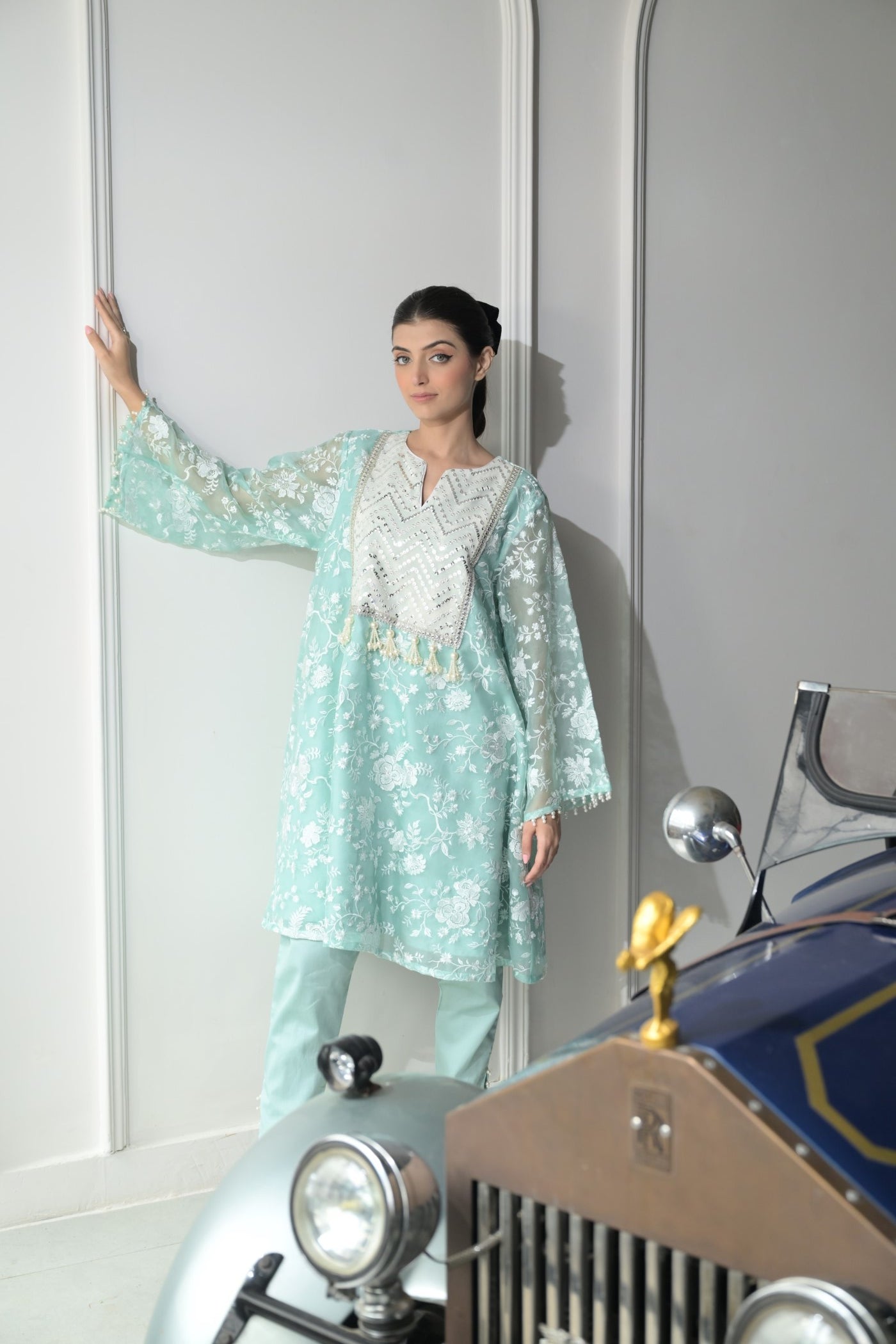 Sea Green Organza-Women