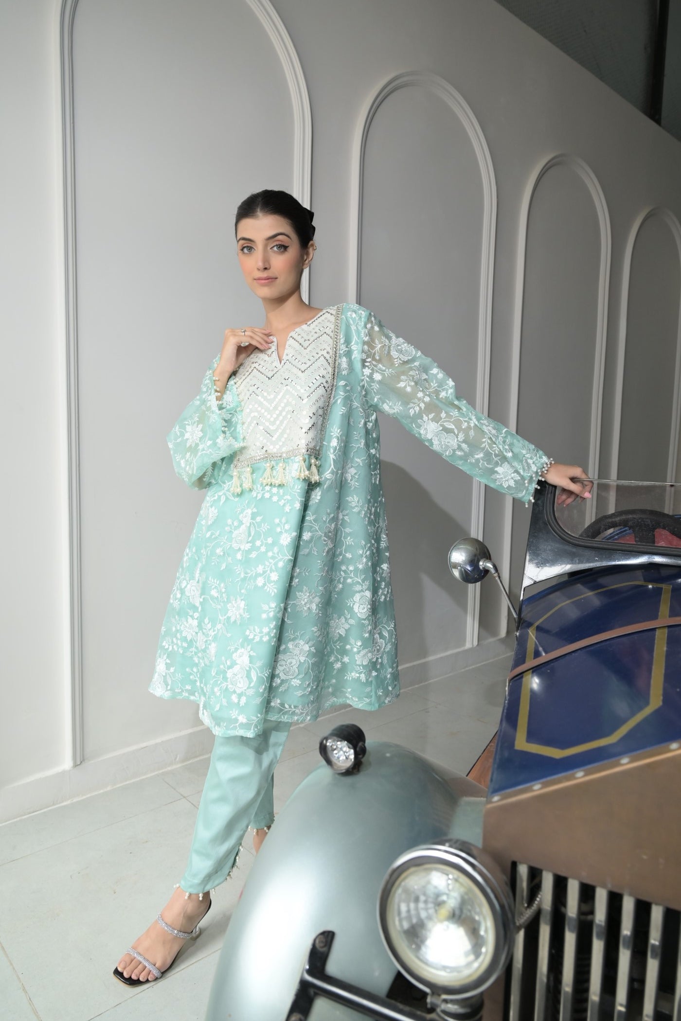 Sea Green Organza-Women