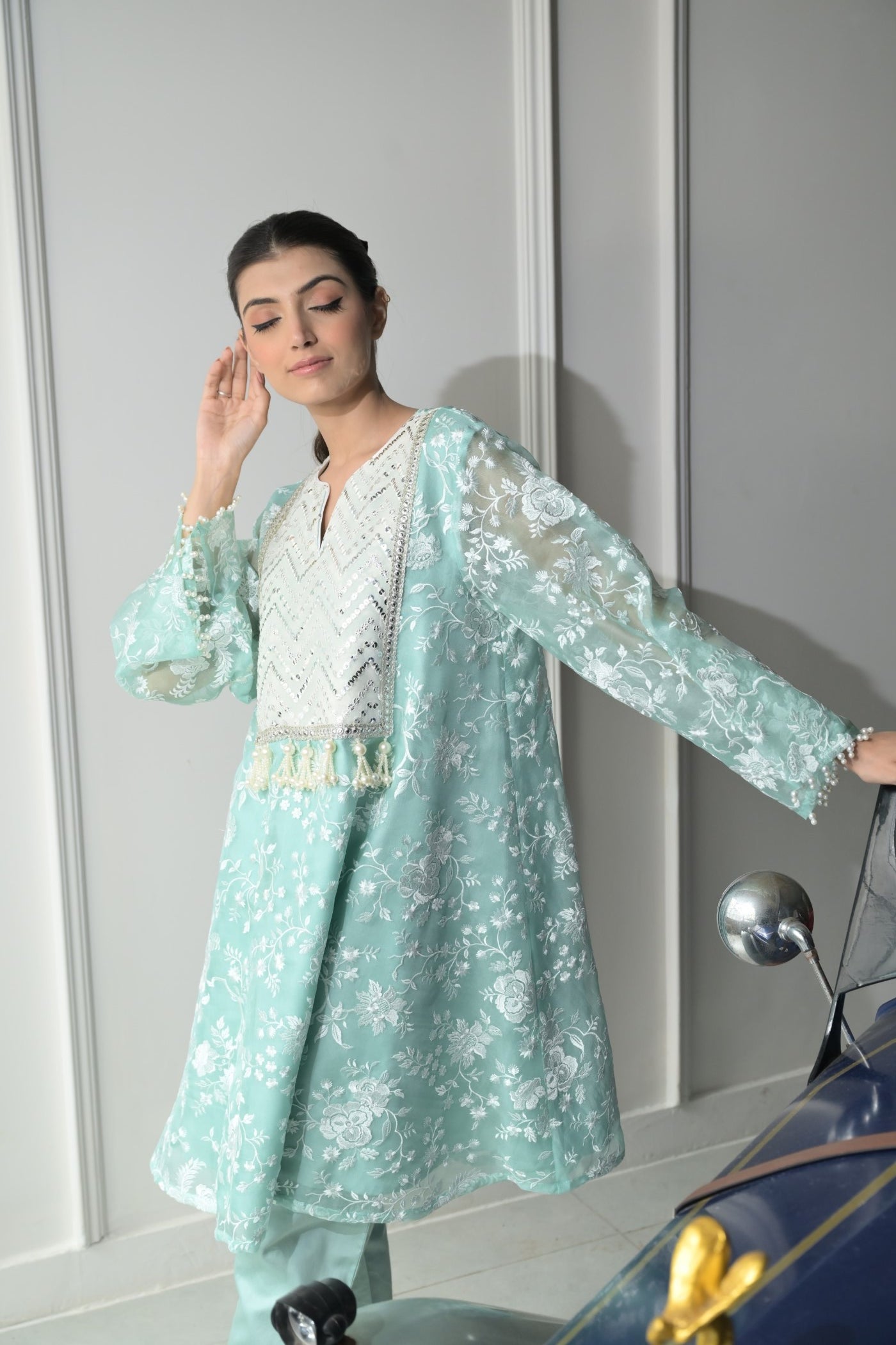 Sea Green Organza-Women