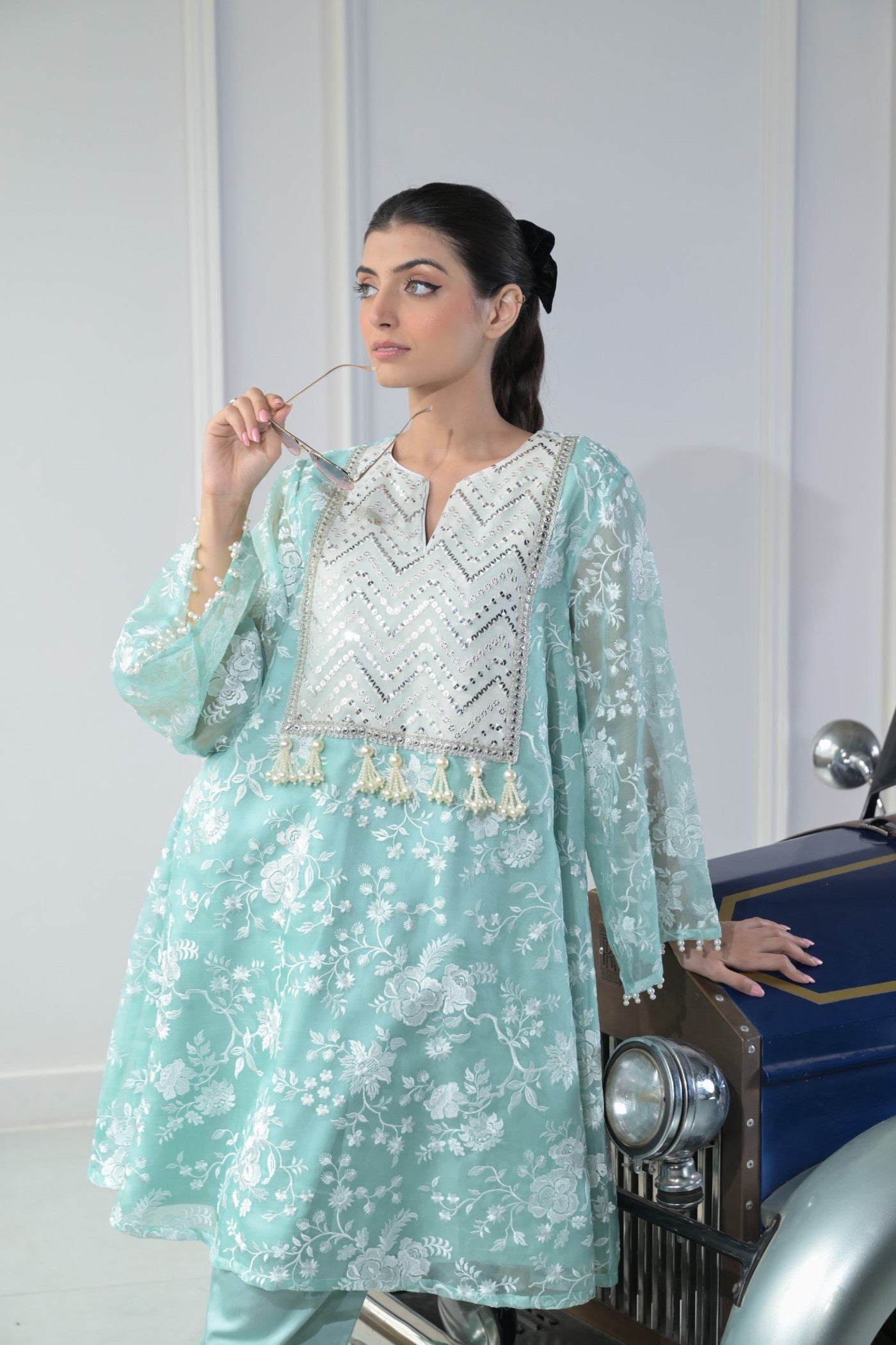 Sea Green Organza-Women