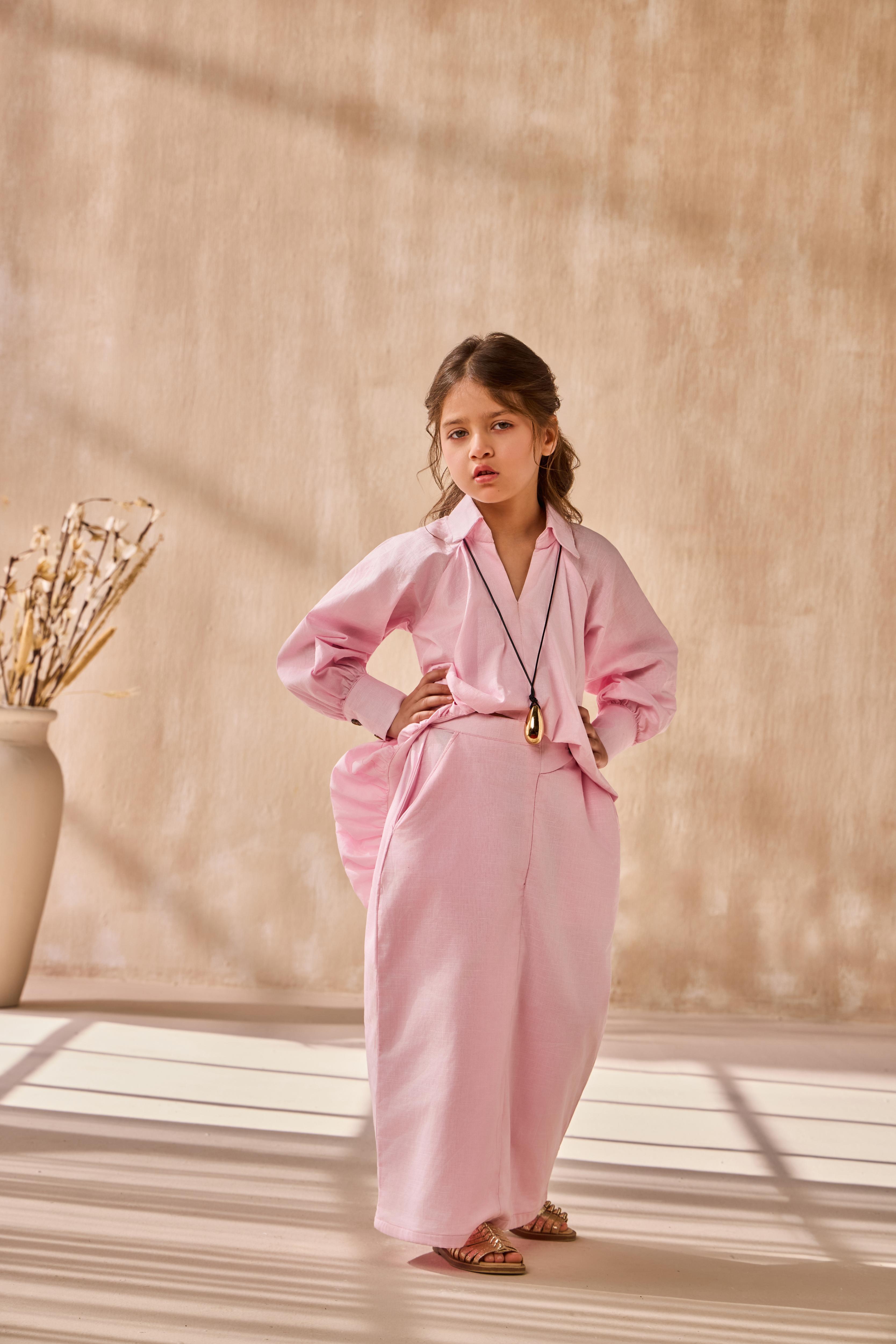 Blush Petal Co-ord Set For Girl