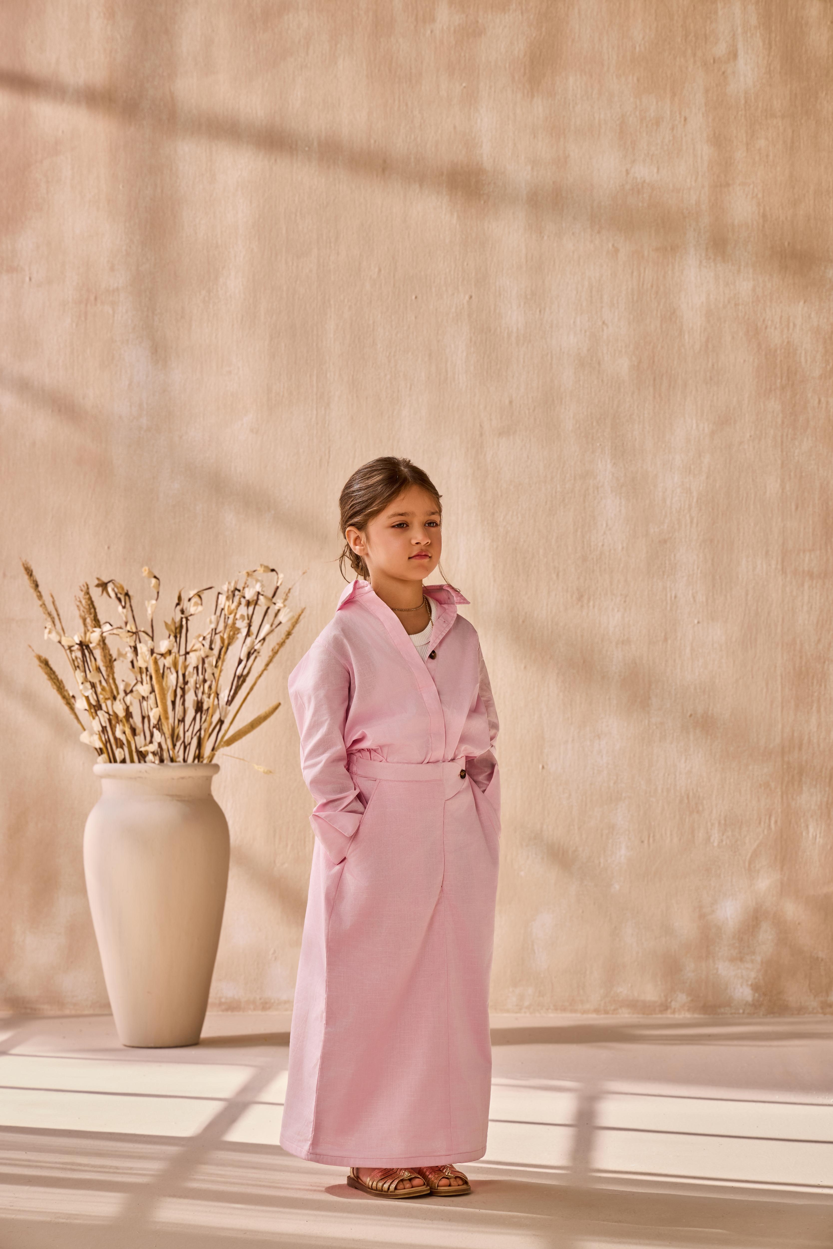 Blush Petal Co-ord Set For Girl