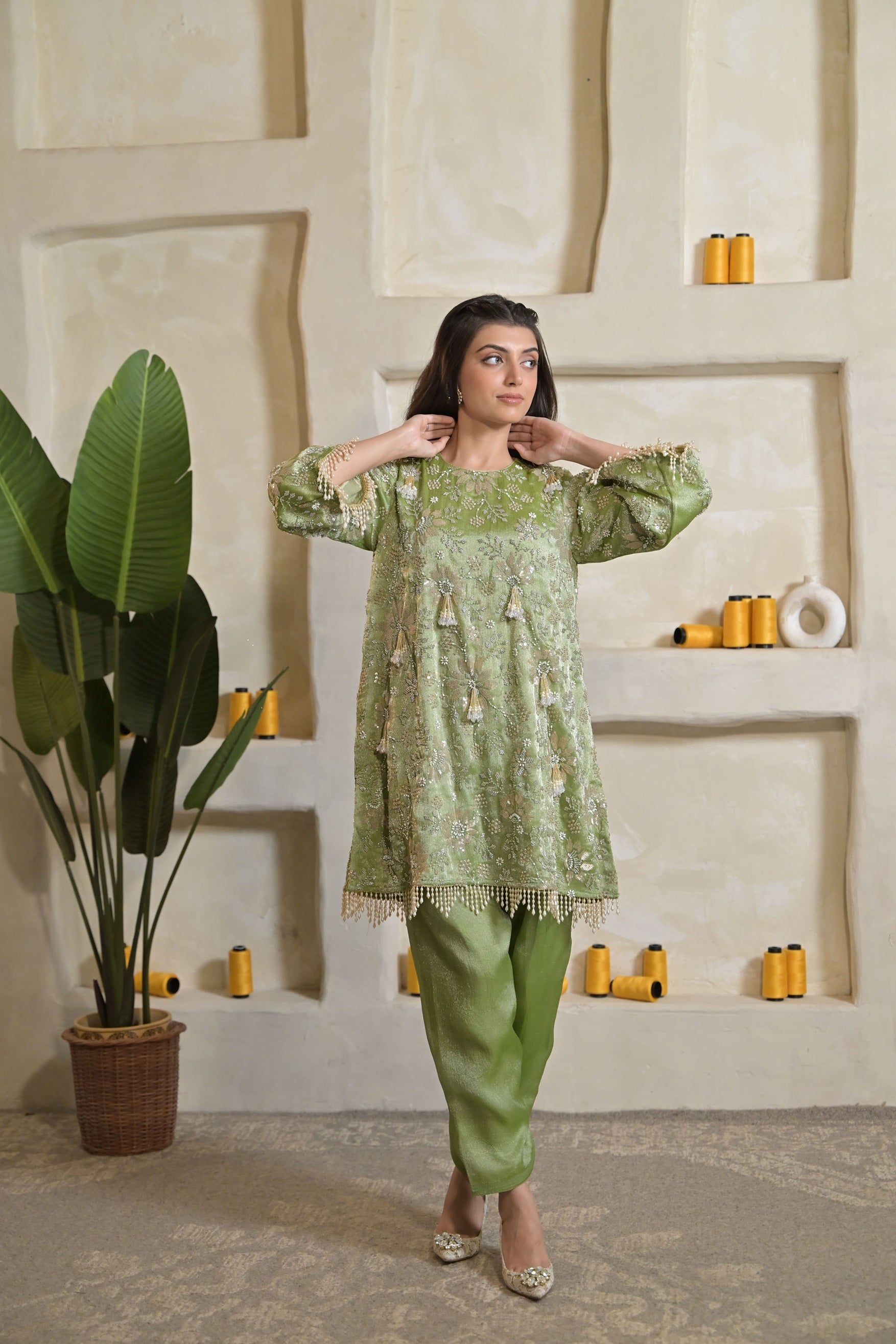 Sweet Sage Kurta Set for Women