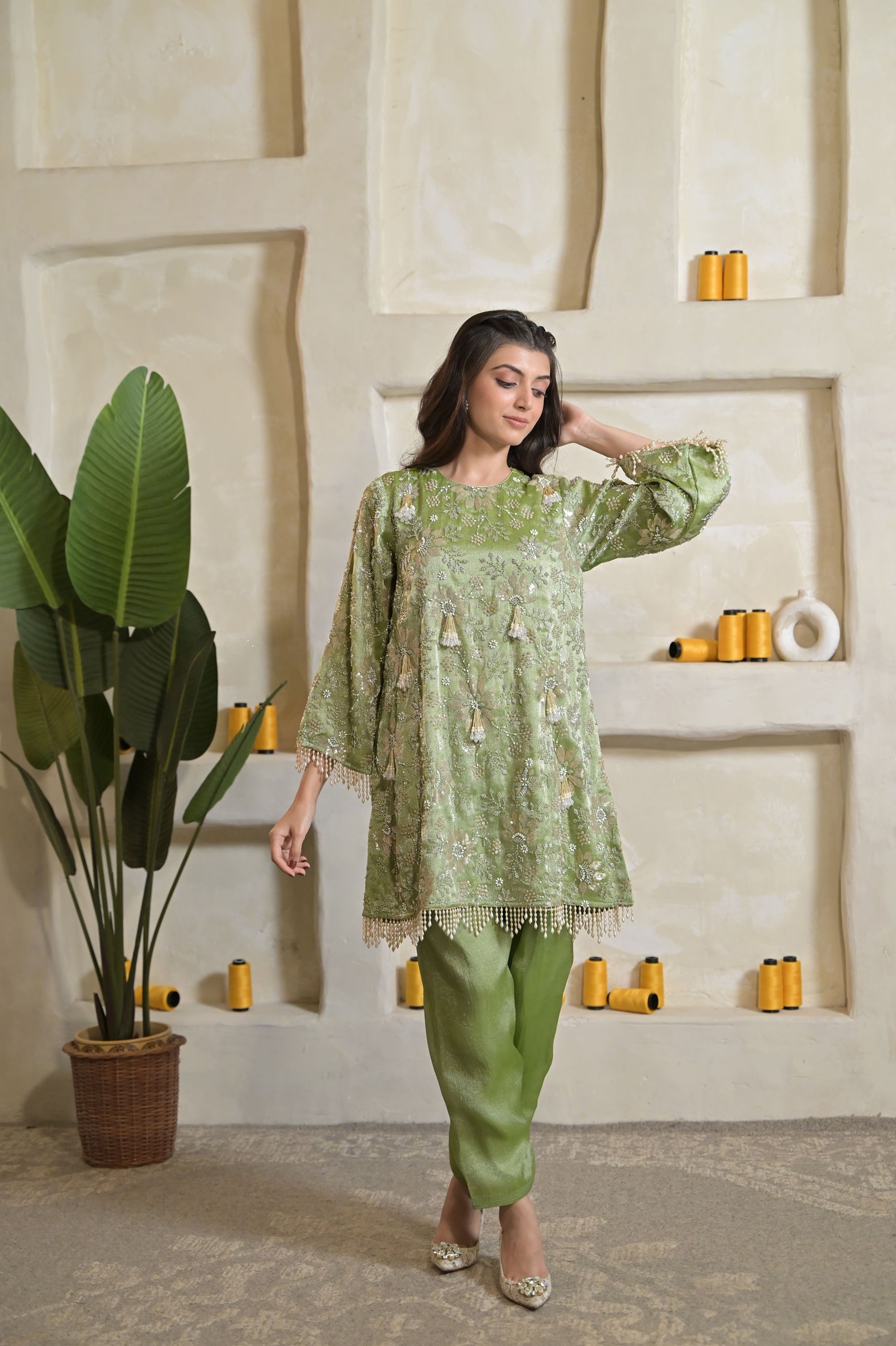 Sweet Sage Kurta Set for Women