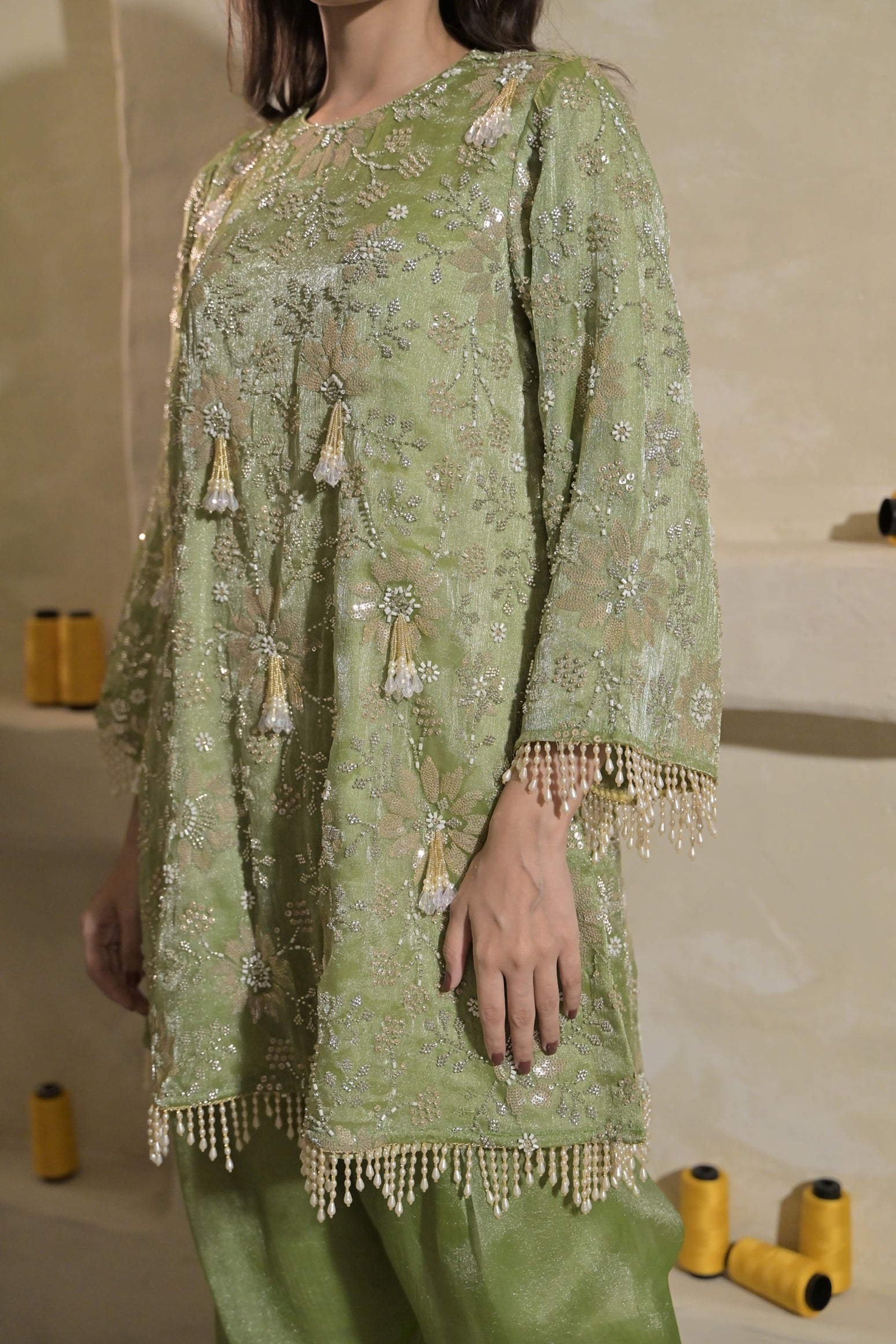Sweet Sage Kurta Set for Women