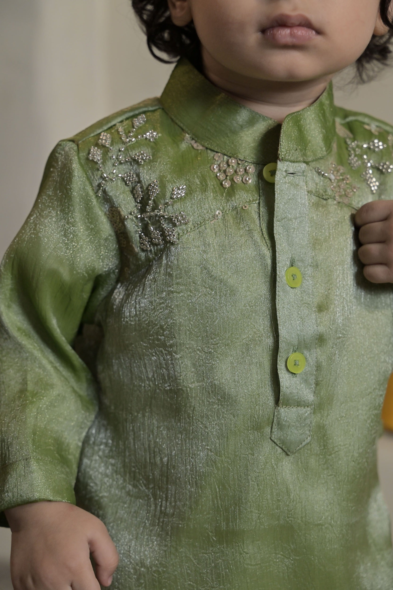 Sweet Sage Kurta Set For Boy