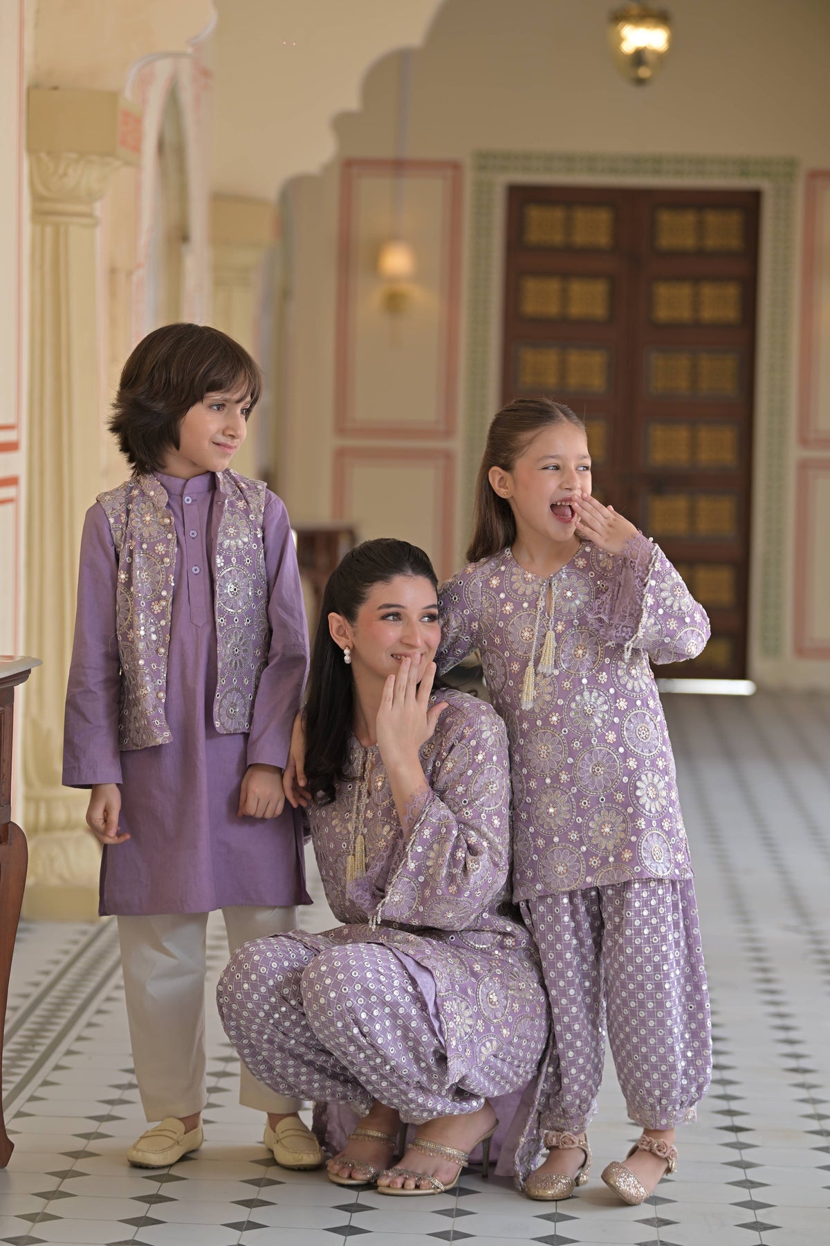 Lavender Love Kurta Set for Girl