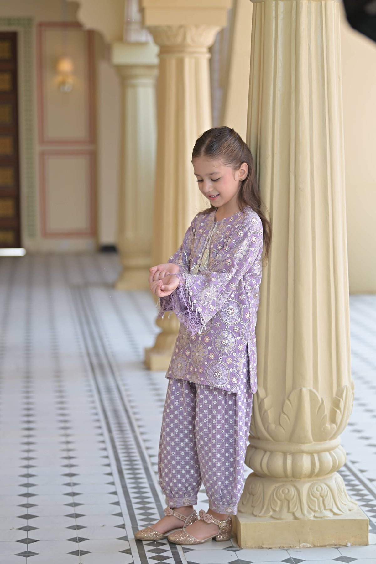 Lavender Love Kurta Set for Girl