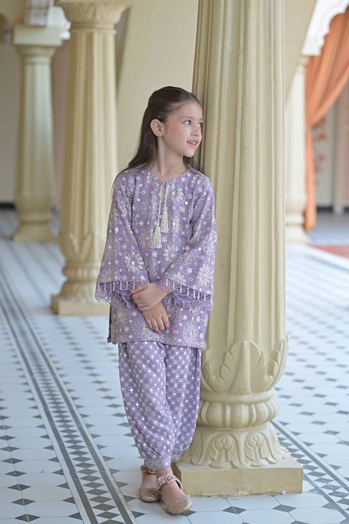 Lavender Love Kurta Set for Girl
