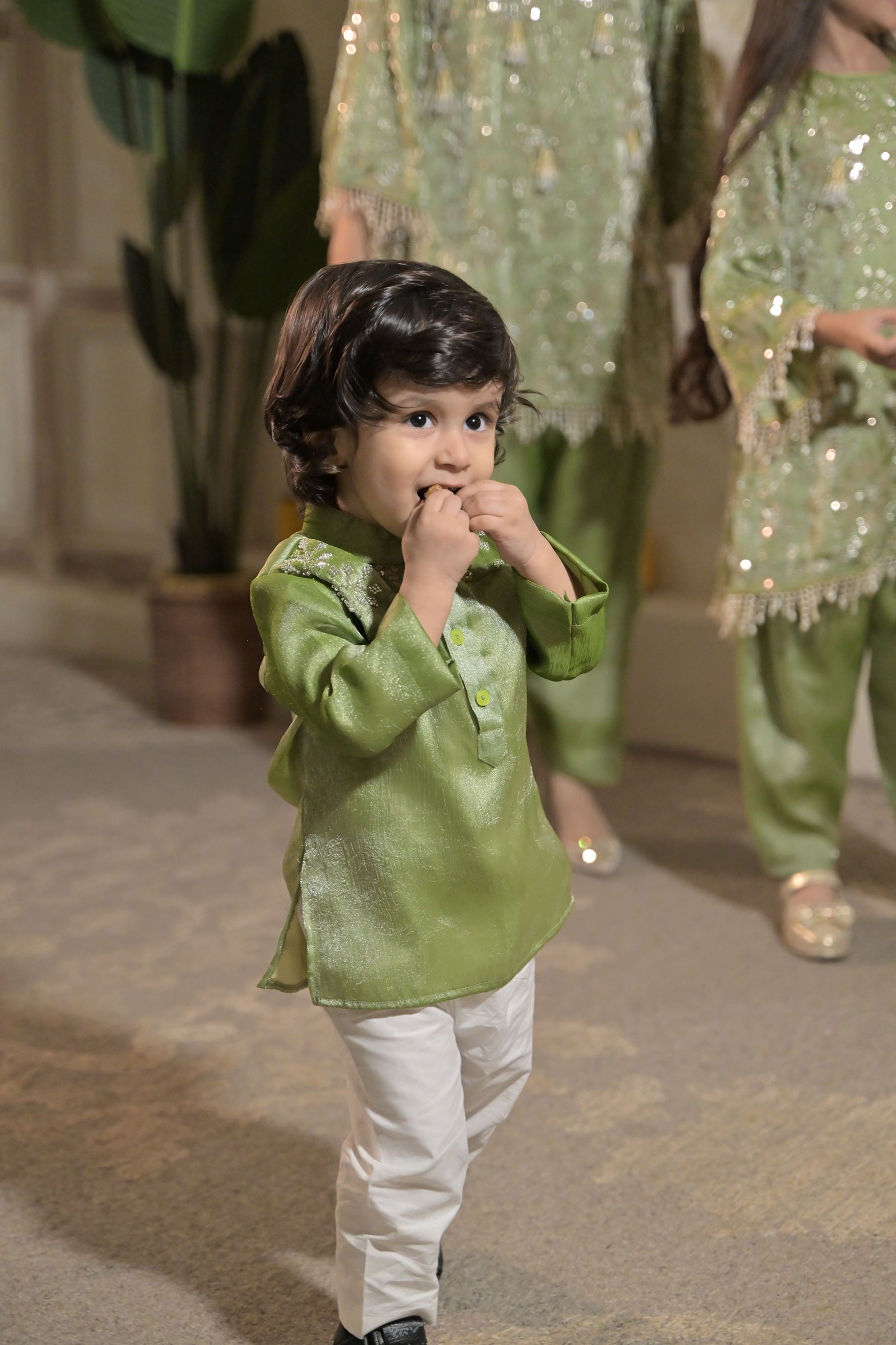 Sweet Sage Kurta Set For Boy