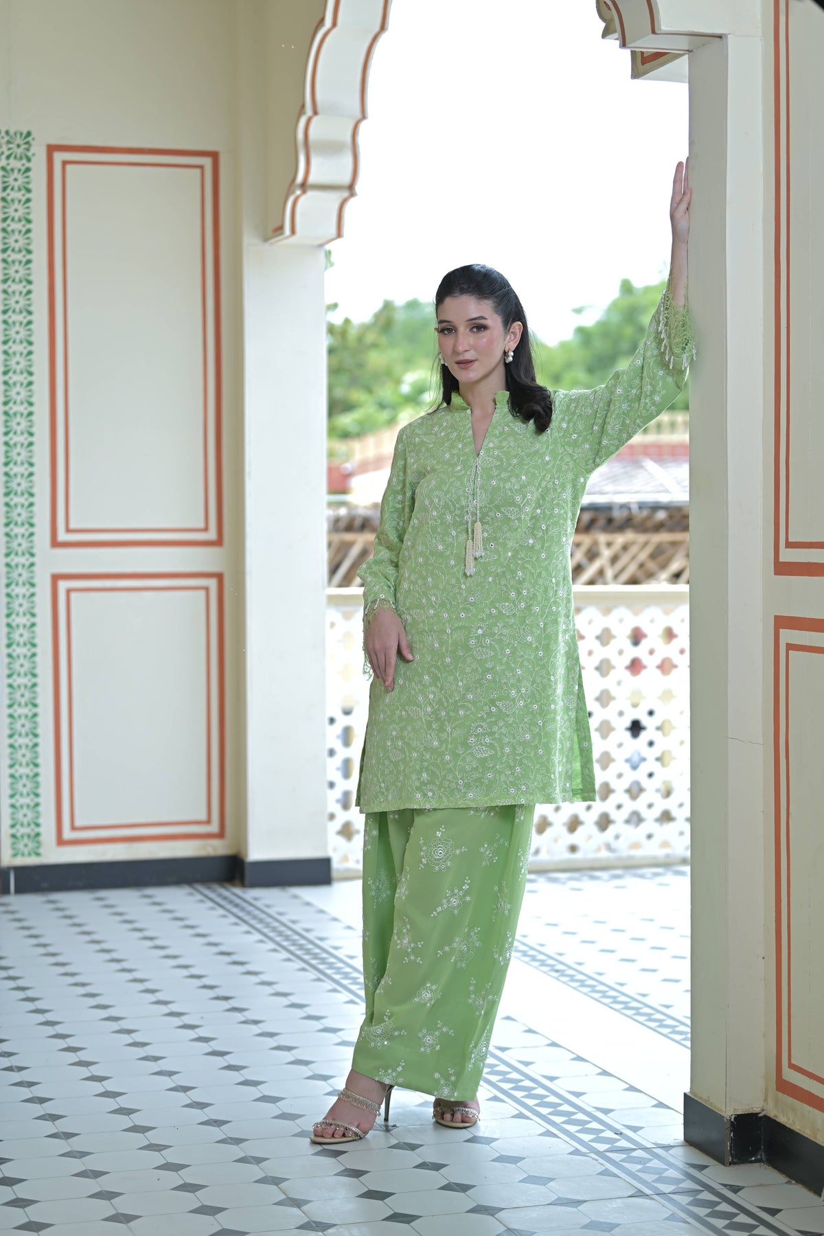 Green Grace Kurta Set for Women