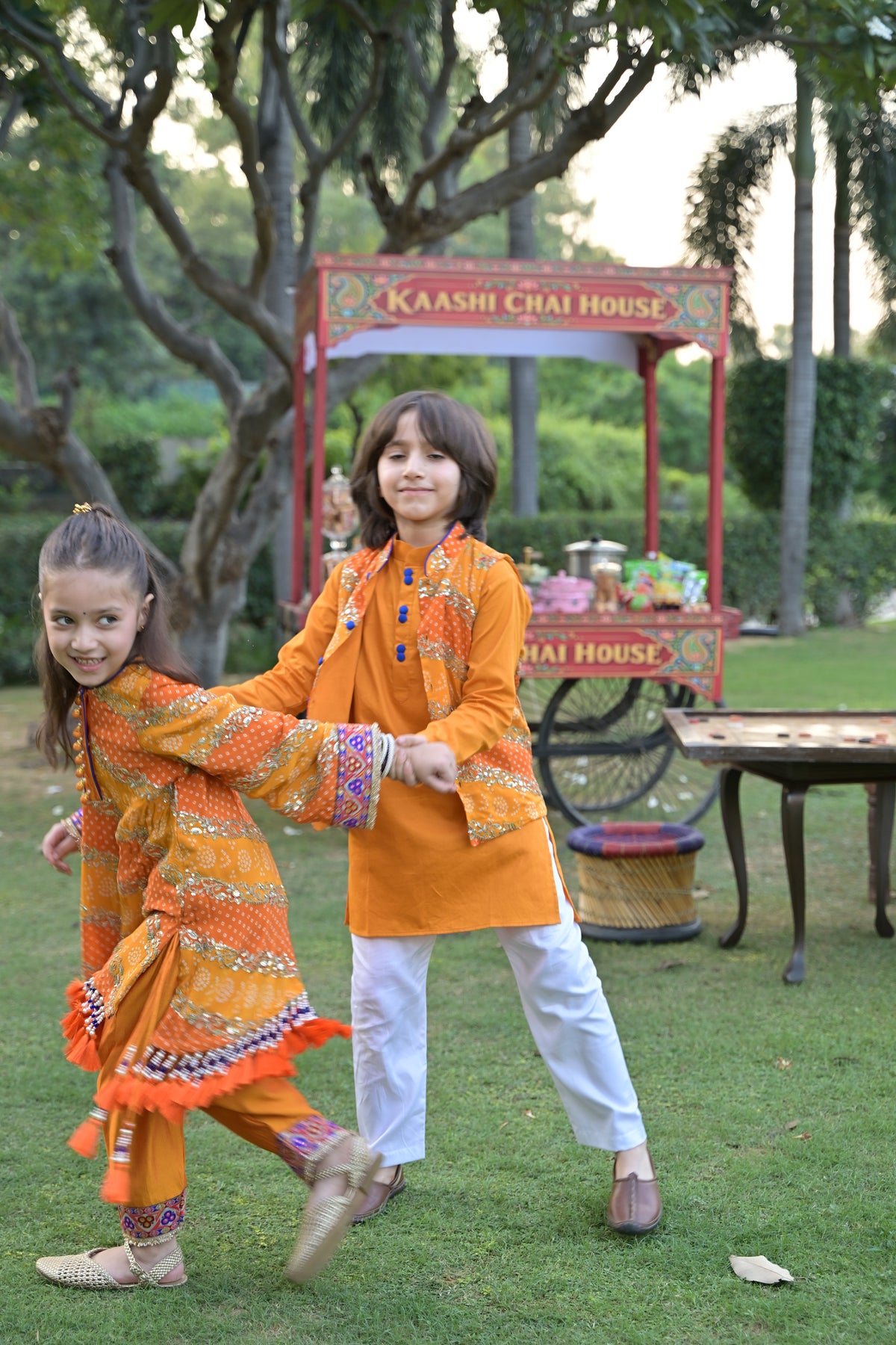 Kesar Chai Kurta Set for Boy