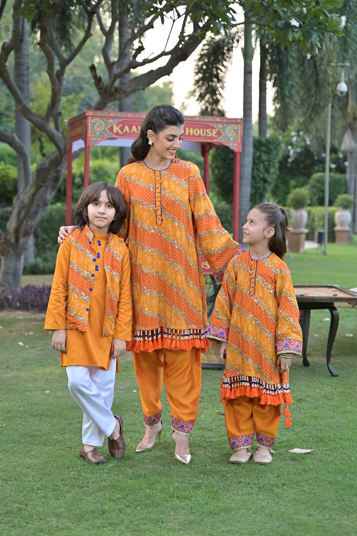 Kesar Chai Kurta Set for Boy