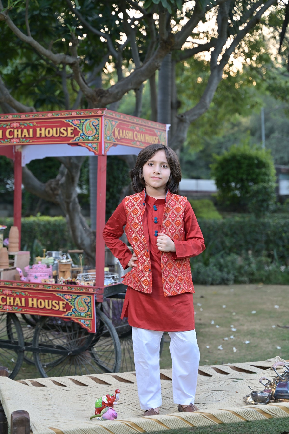 Lal Gulab Kurta Set for Boy