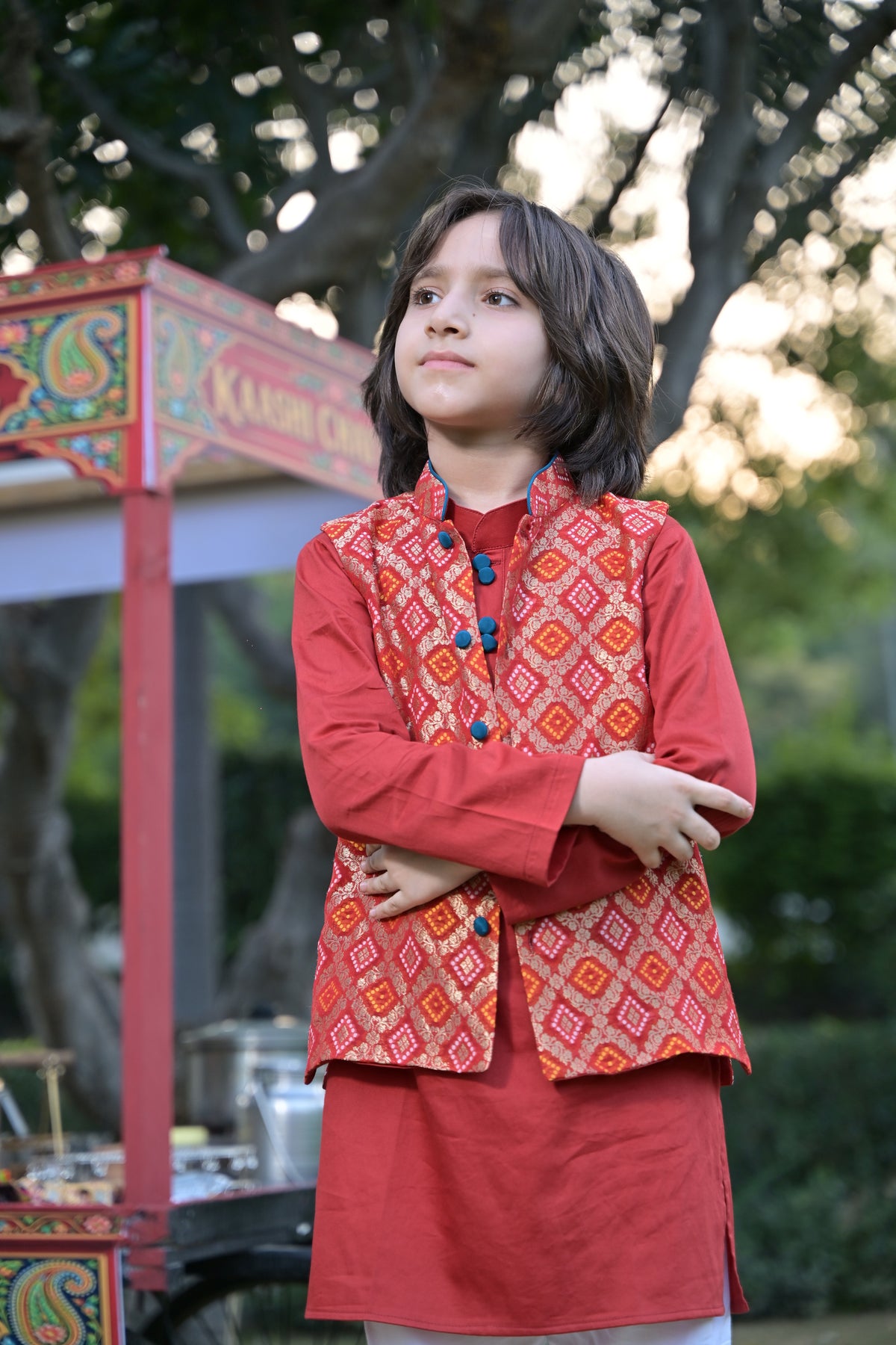 Lal Gulab Kurta Set for Boy