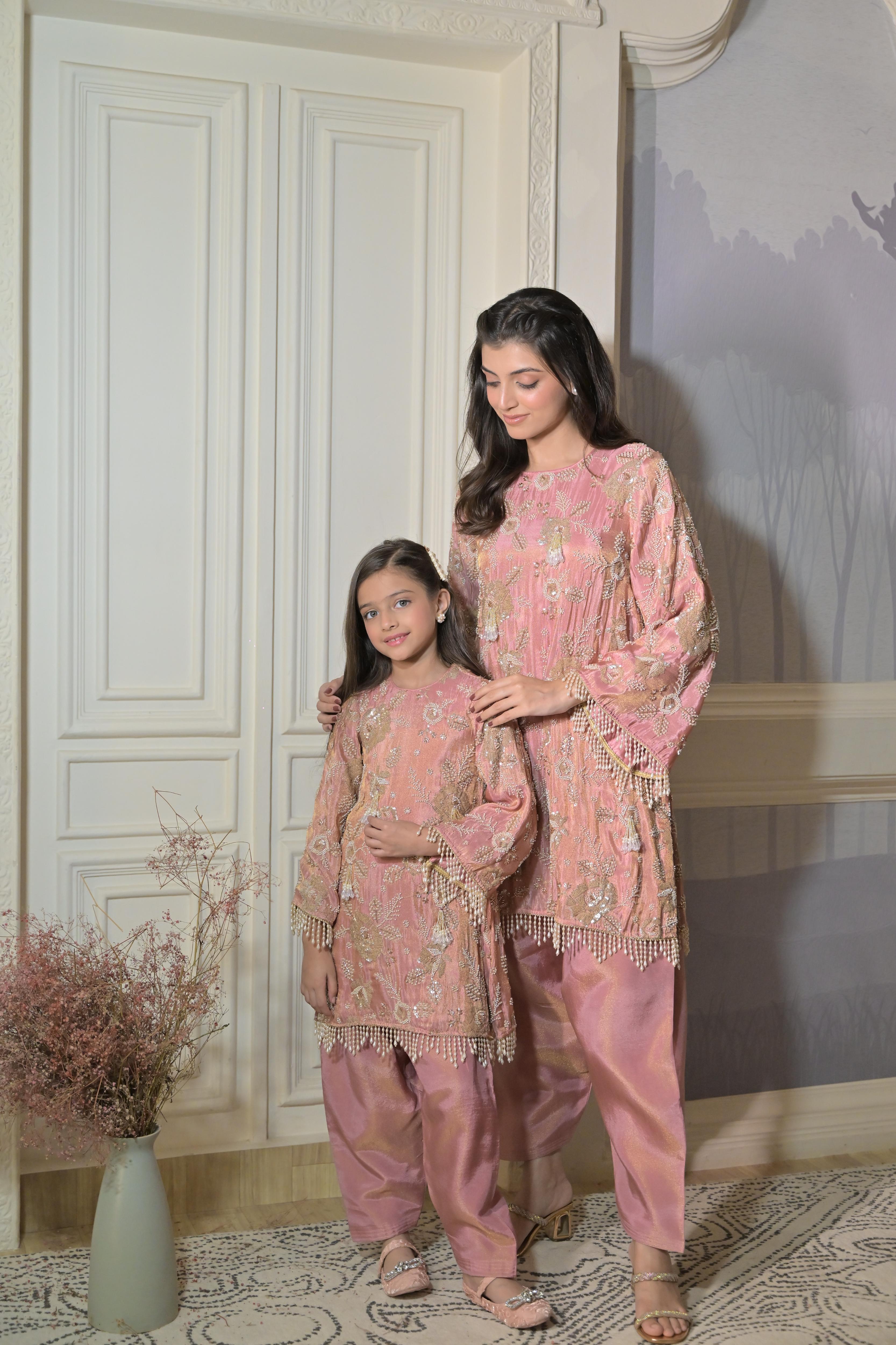 Sweet Old Rose Kurta Set for Women