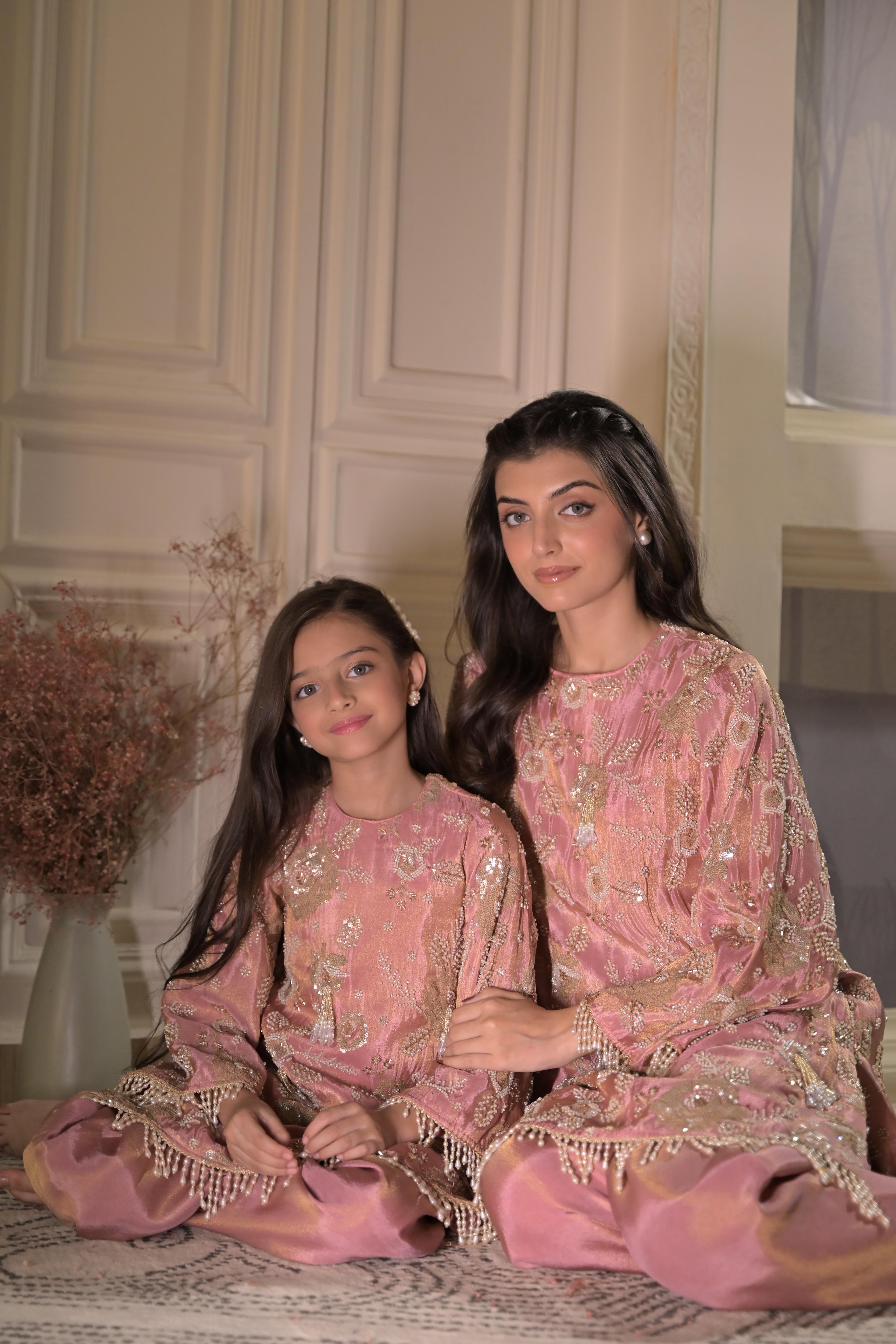 Sweet Old Rose Kurta Set for Women